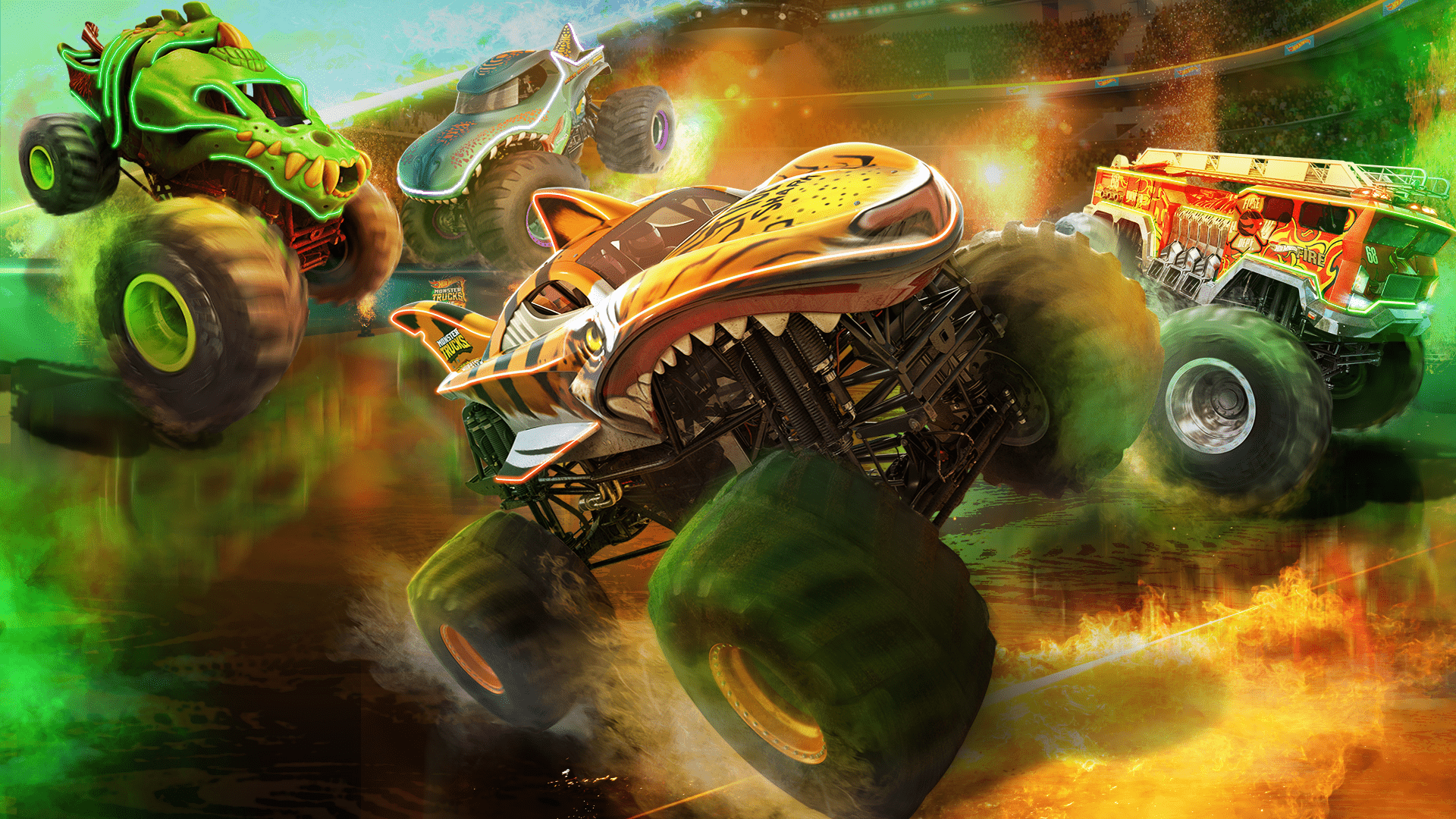 1920x1080 HOT WHEELS MONSTER TRUCKS LIVE™ IS RETURNING TO ACRISURE ARENA WITH AN ALL NEW THEME: GLOW N FIRE