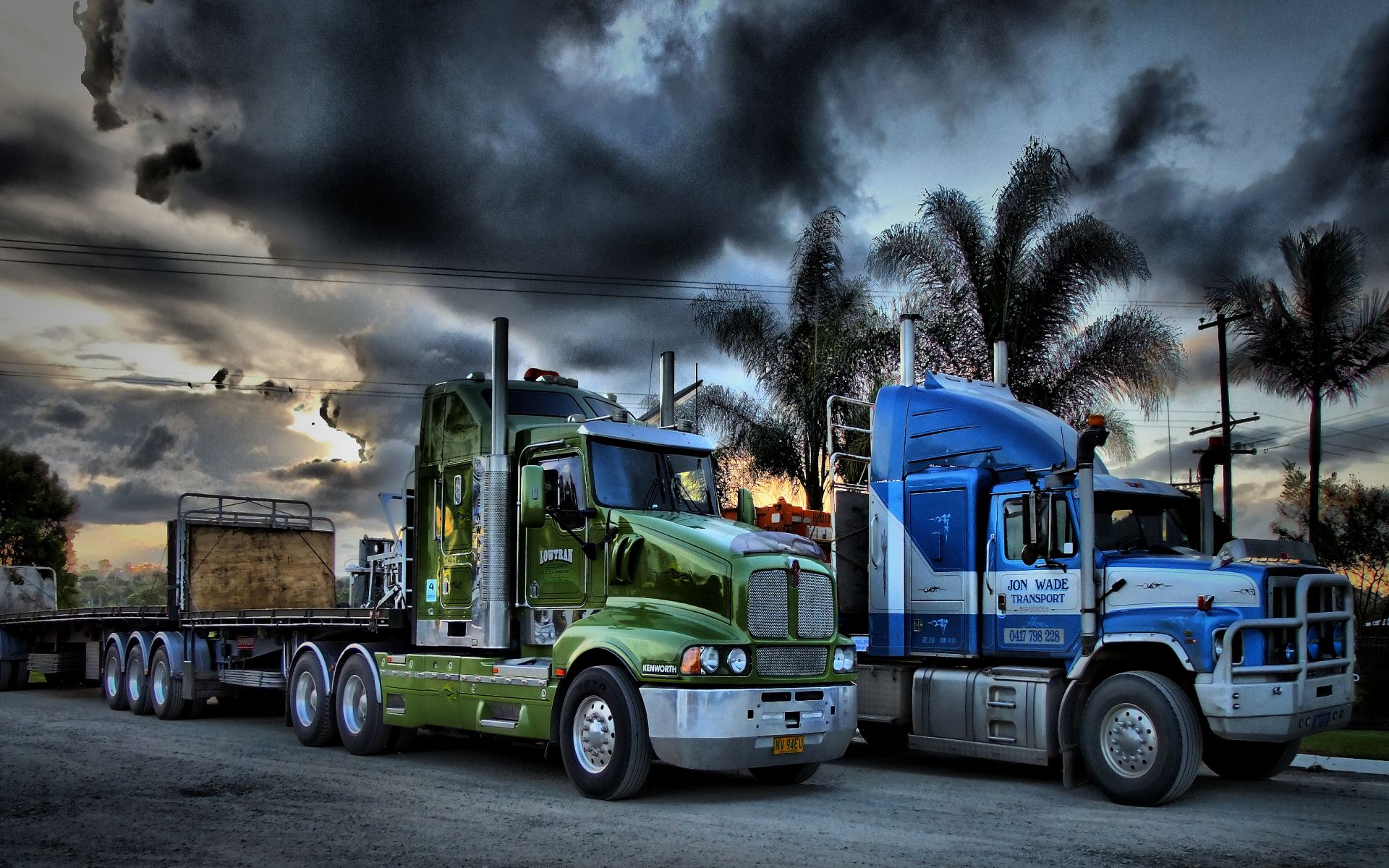 1920x1200 HD Wallpaper: Powerful Trucks