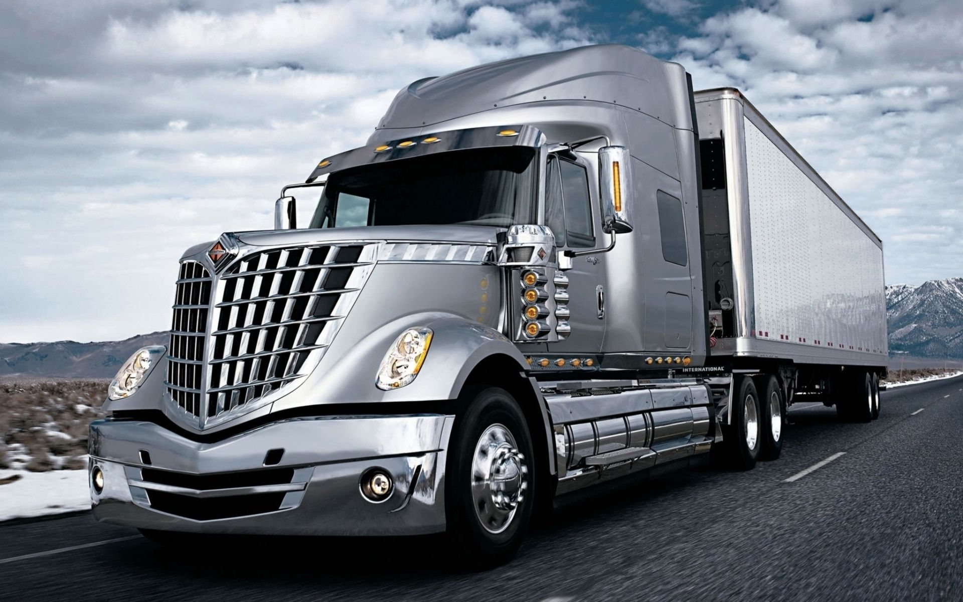 1920x1200 Stunning HD Wallpaper of a Sleek Truck on the Road