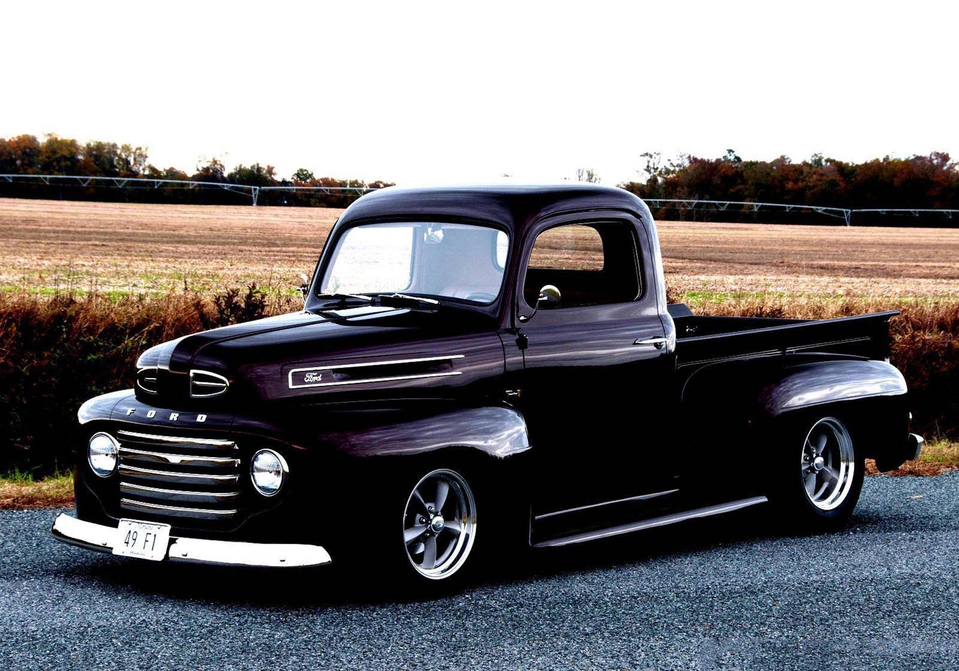 1920x1344 Download Dark Purple Old Ford Truck Wallpaper