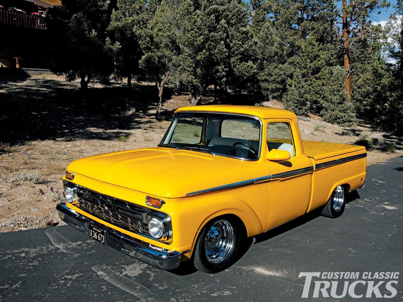 1600x1200 Classic Yellow Ford F 100 HD Wallpaper: Vintage Truck In Stunning Detail