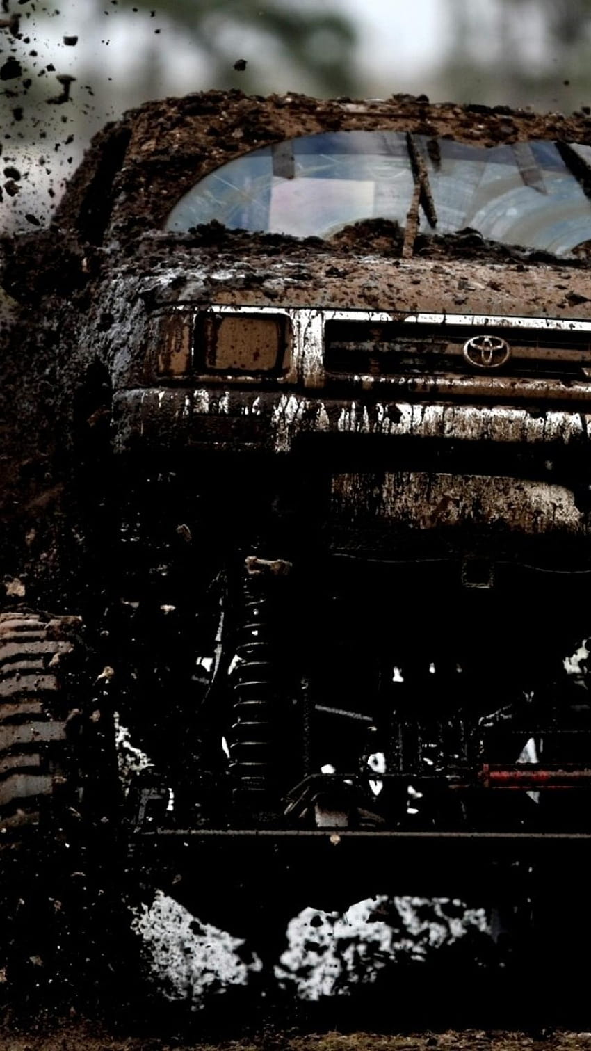 850x1511 Trucks in mud HD phone wallpaper