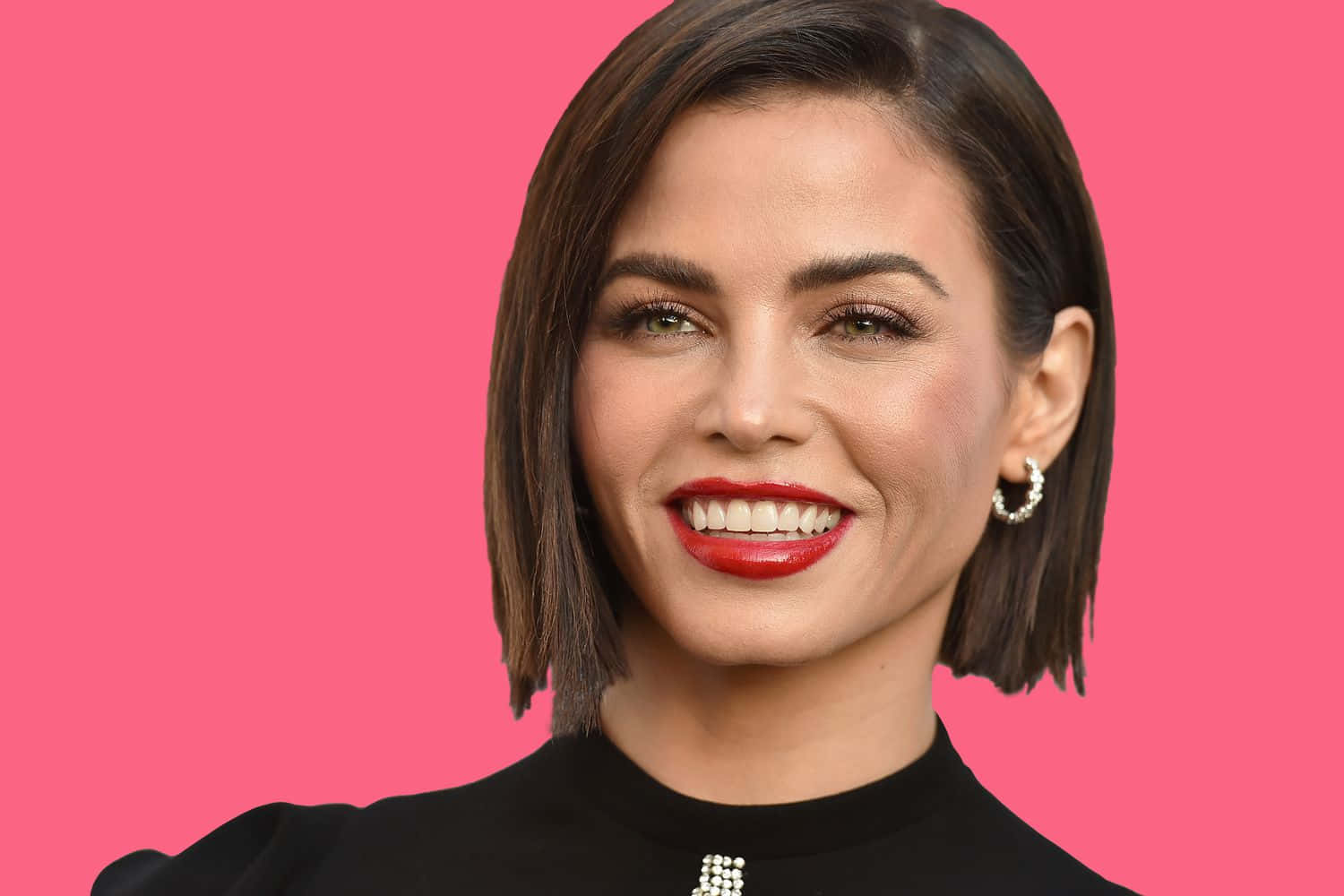 1500x1000 Download Elegant Smile Red Lipstick Jenna Dewan Wallpaper