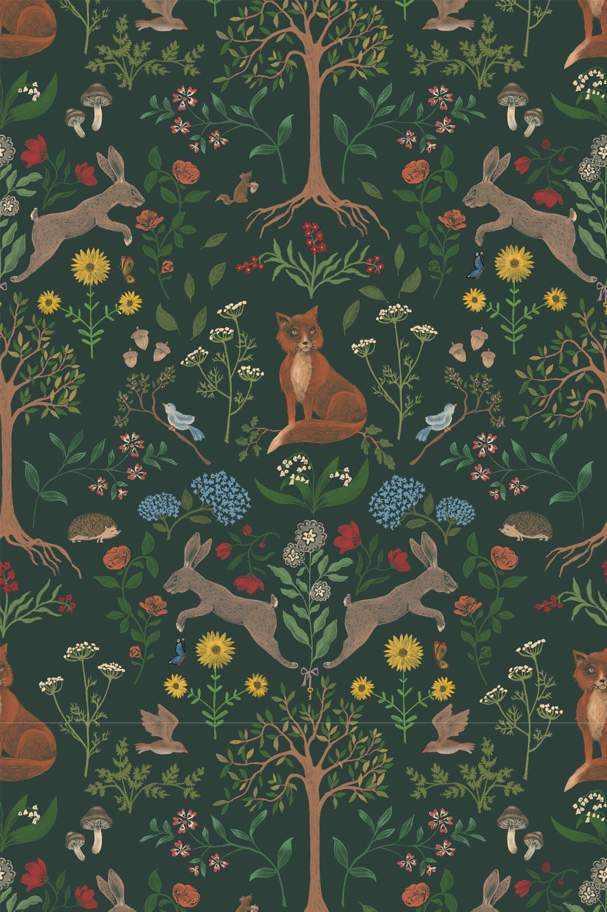 1181x1772 Wallpaper Forest Animals. Children's wallpaper