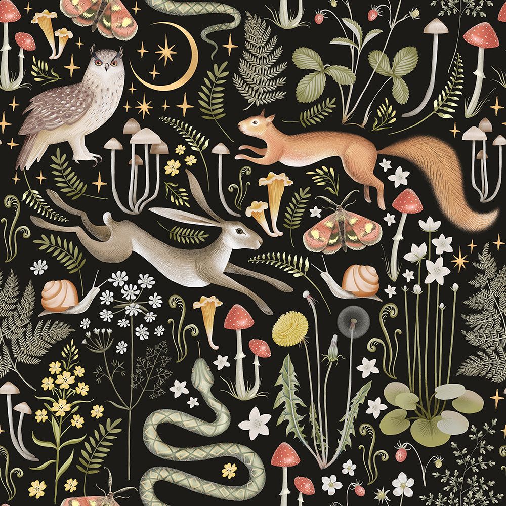 1000x1000 Woodland Forest Animal Peel and Stick Wallpaper