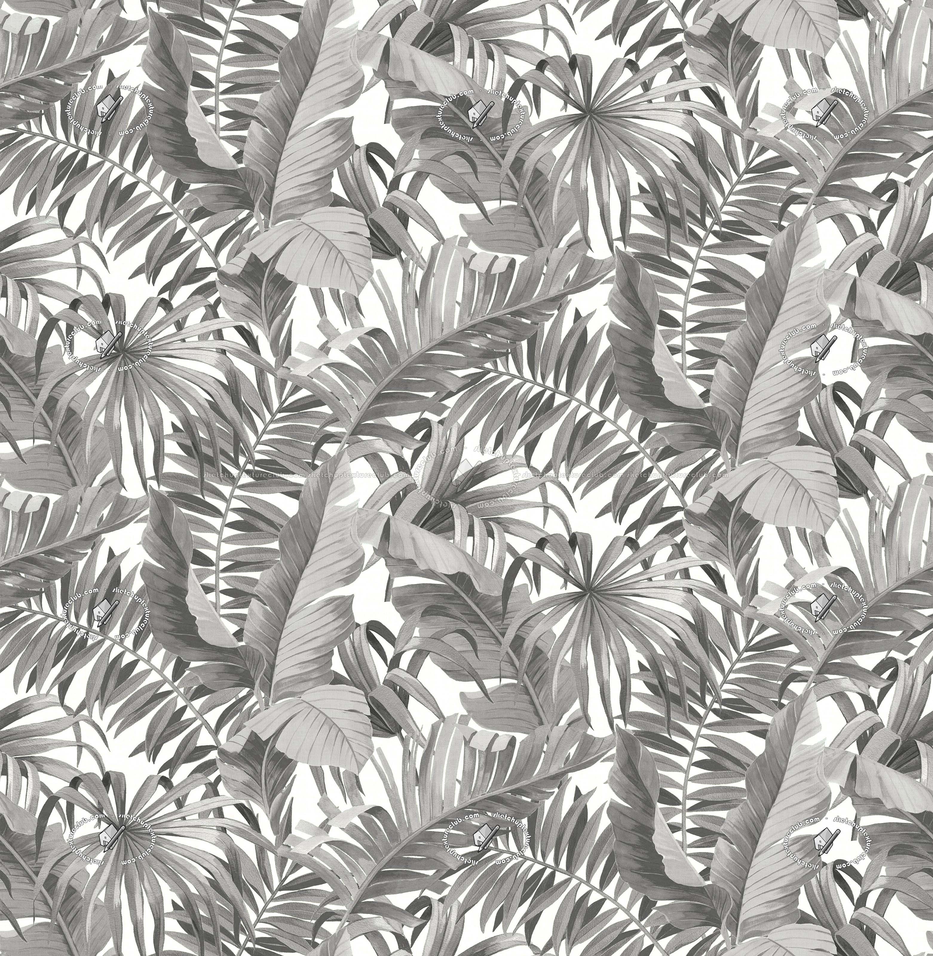 3123x3200 Vinyl wallpaper with palm leaves texture seamless 20928