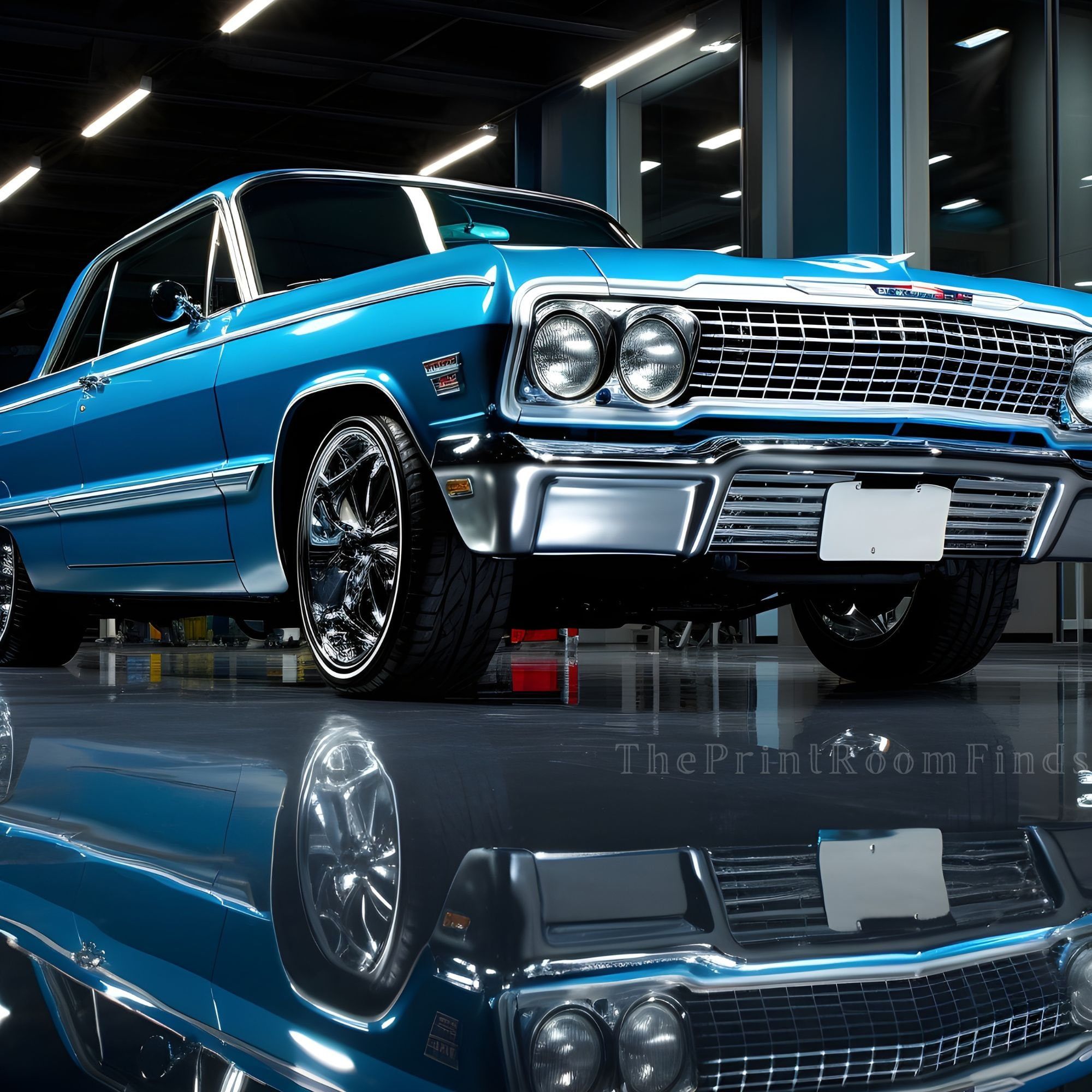 2000x2000 Vintage Chevy Impala Lowrider Digital Print Wallpaper Phone Background Bundle Car Lover's Dream!. Retro Wallpaper