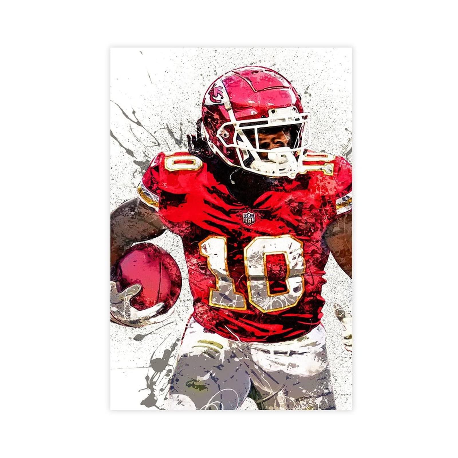 1600x1600 Póster de Isiah Pacheco Rugdy Player, 1 póster de arte en lienzo para el hogar, decoraciones finas sin marco: 16 x 24 pulgadas (15.7 x 23.6 in) : Hogar y Cocina
