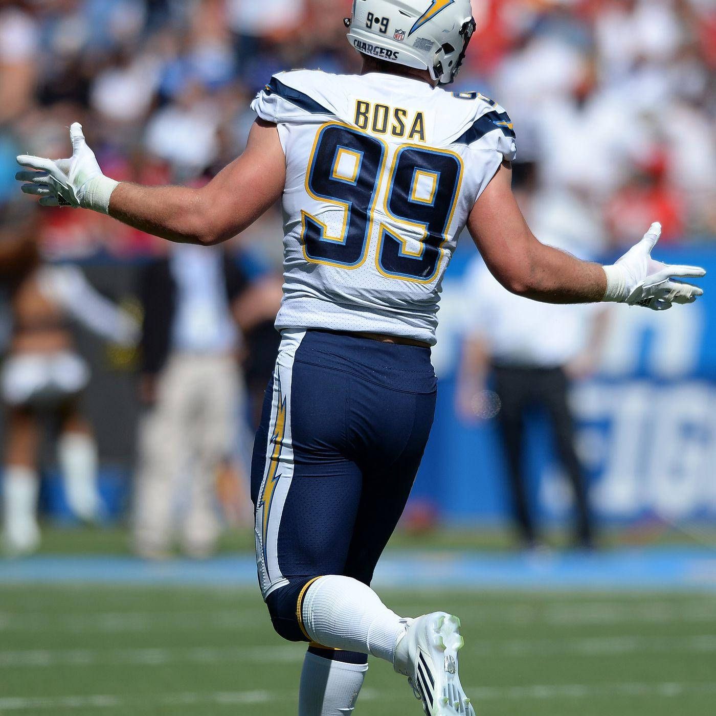 1400x1400 Download Joey Bosa NFL Back View Wallpaper