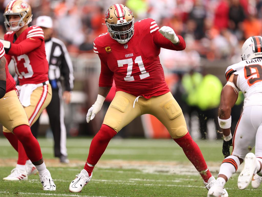 1024x768 NFC Championship game: San Francisco 49ers' Trent Williams makes his team go