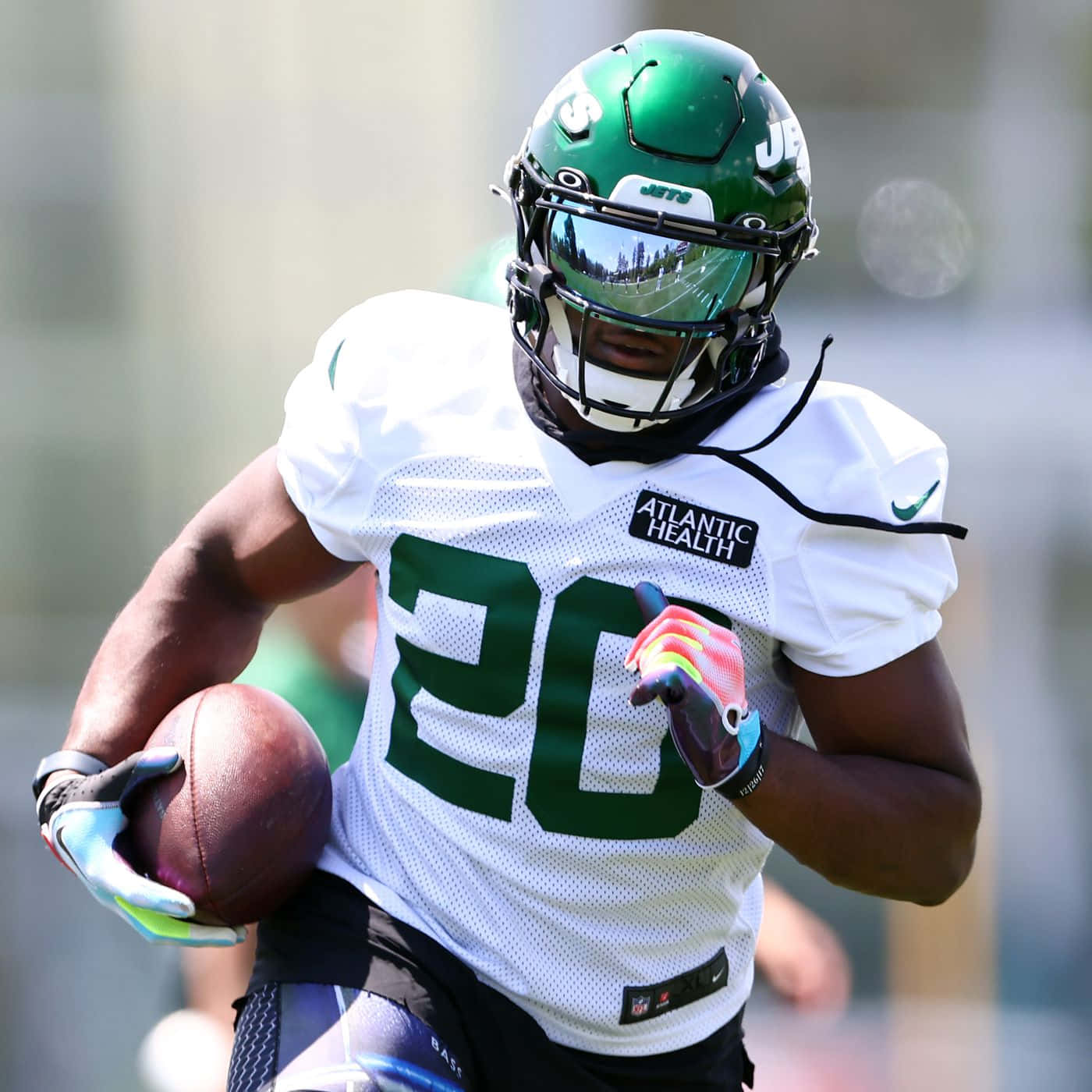 1400x1400 Download Breece Hall New York Jets Training Wallpaper