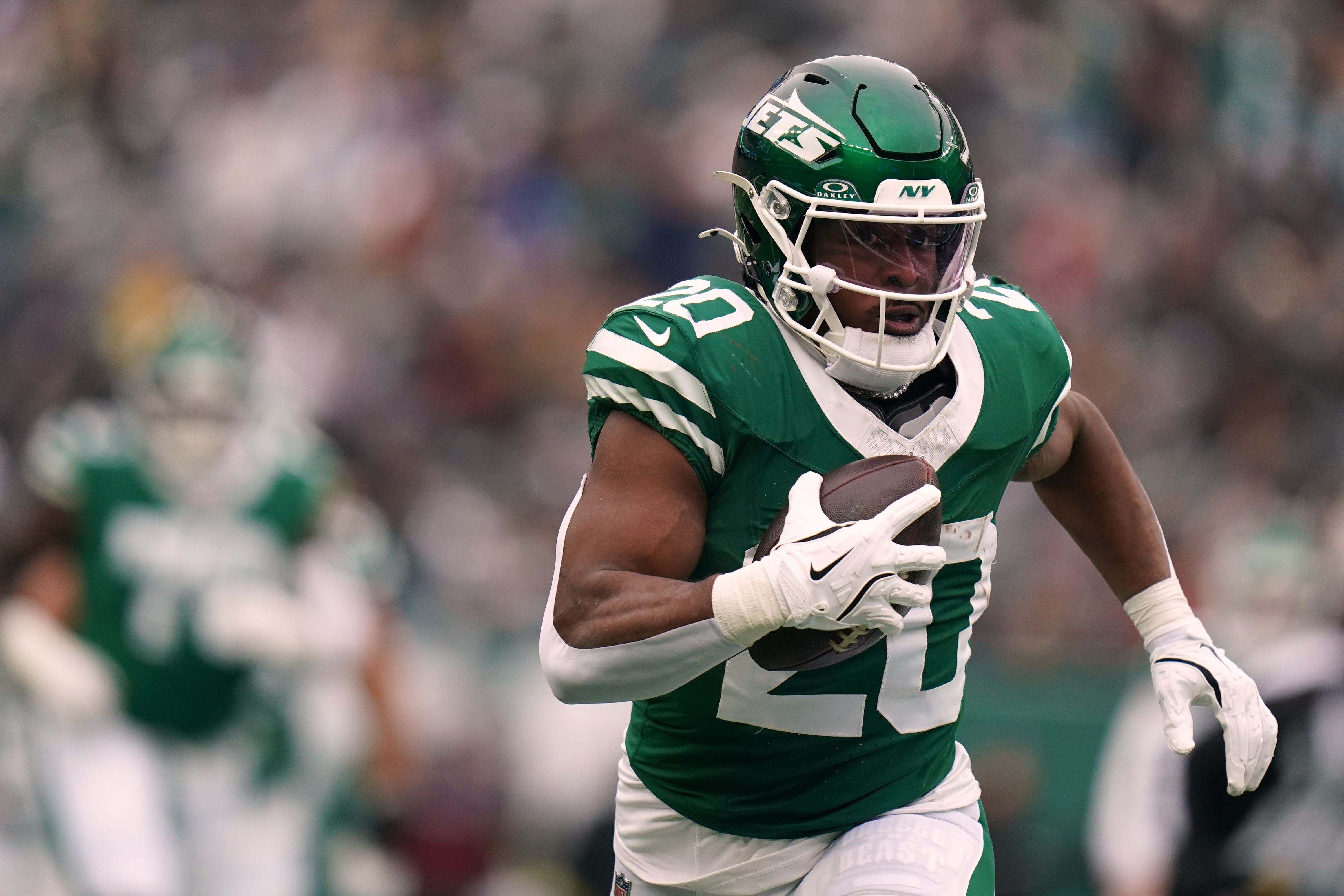 4769x3180 Jets place franchise tag on running back Breece Hall before the deadline, AP source says -