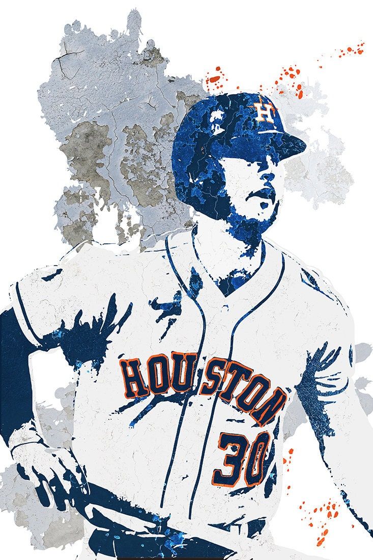 733x1100 Kyle Tucker Houston Astros Fan Art Poster: Sports Wall Decor