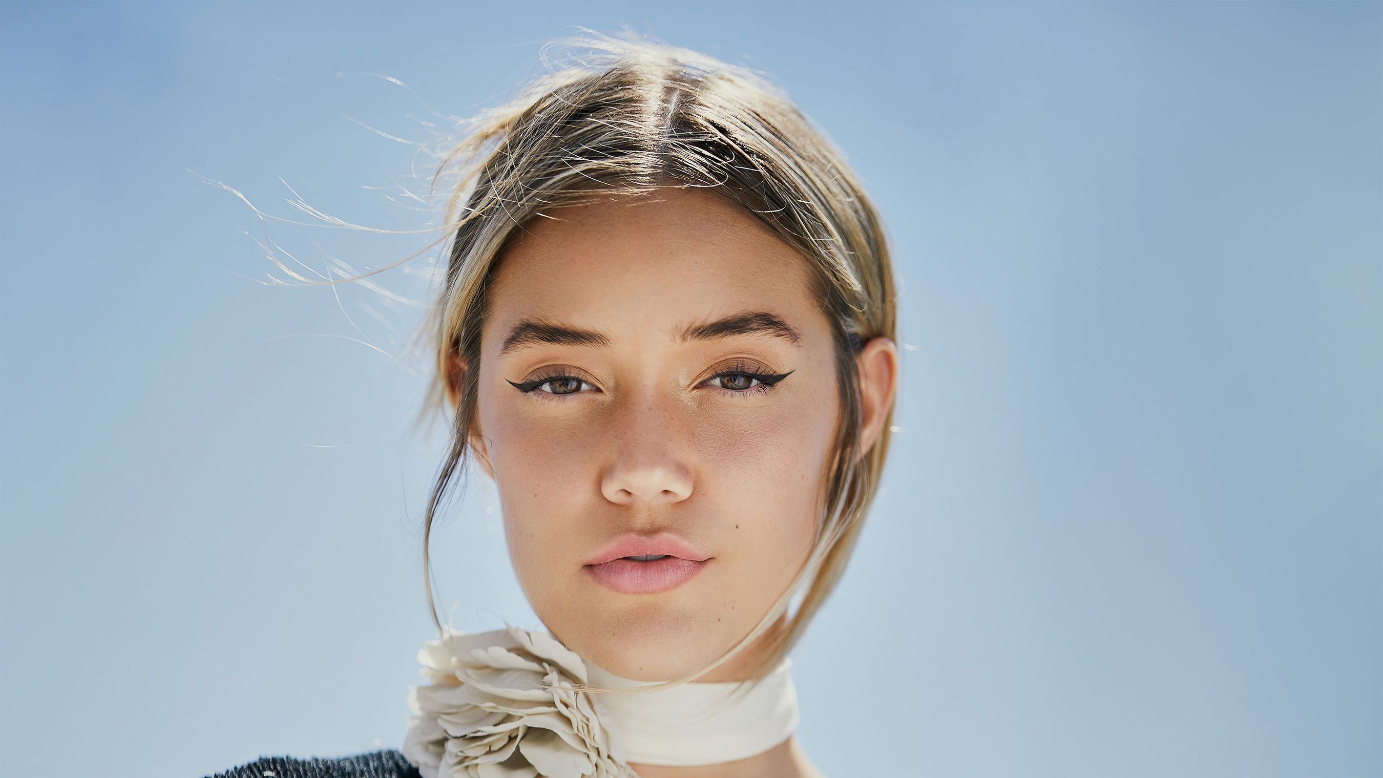 2700x1519 Wallpaper look, girl, face, photo, model, lips, beautiful, Olivia Ponton for mobile and desktop, section девушки, resolution 2700x1519