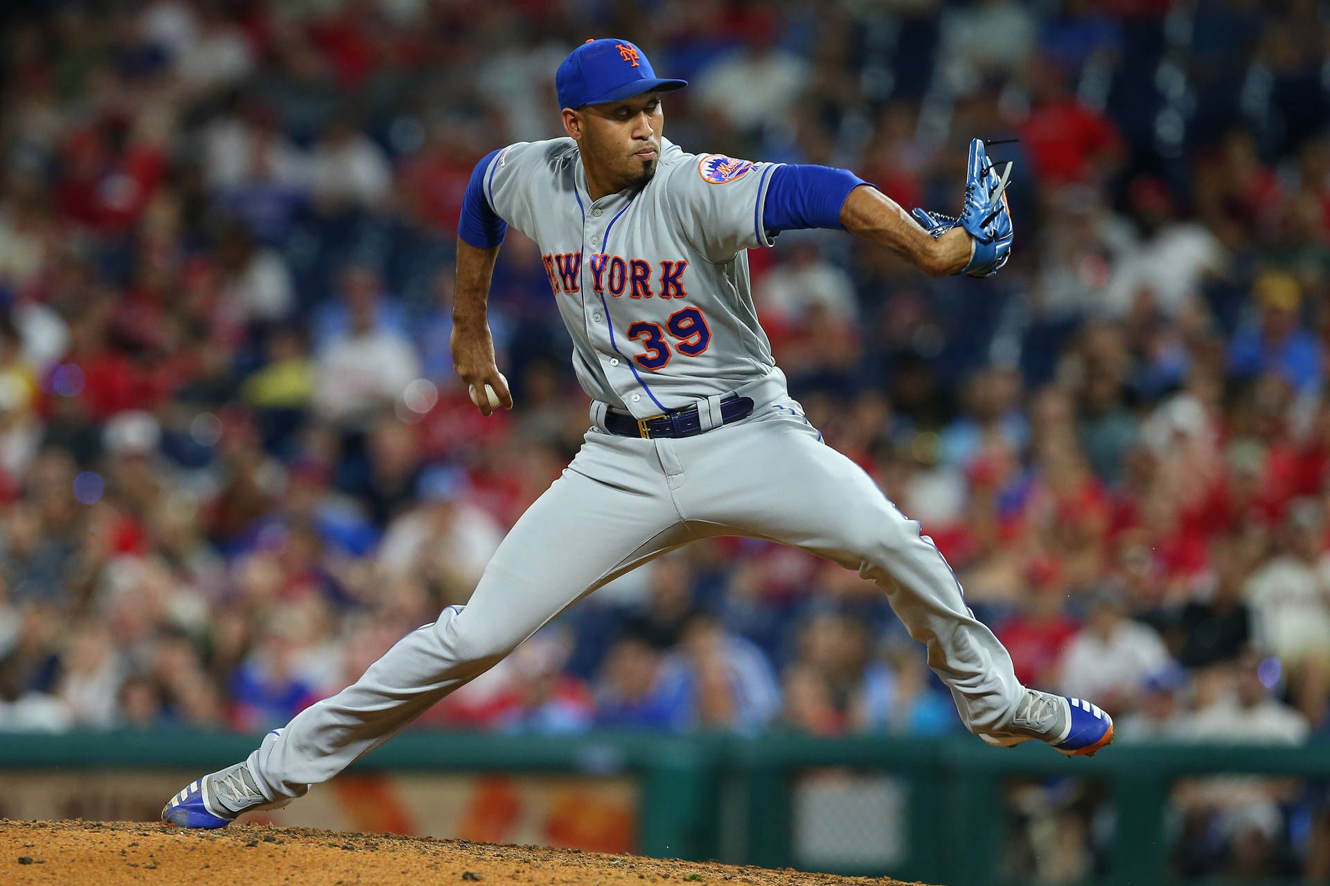 1920x1280 Download Edwin Diaz showcasing his athletic prowess with a powerful stance. Wallpaper