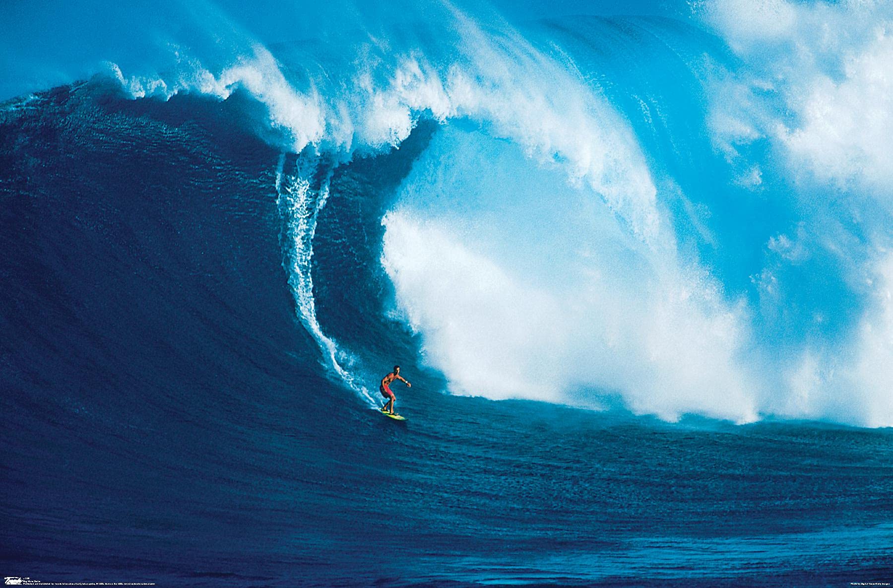 1800x1185 Trends International Big Wave Surfer Wall Poster, 22.375 x Premium Unframed Version: Posters & Prints