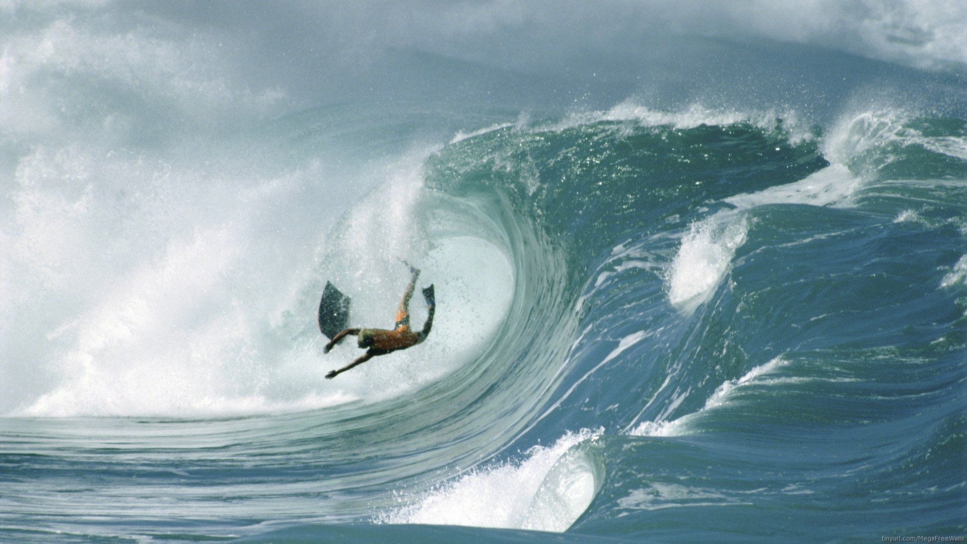 1920x1080 Download Bodyboarding Wipeout Ocean Wave Surfing Sports Ocean Waves HD Wallpaper