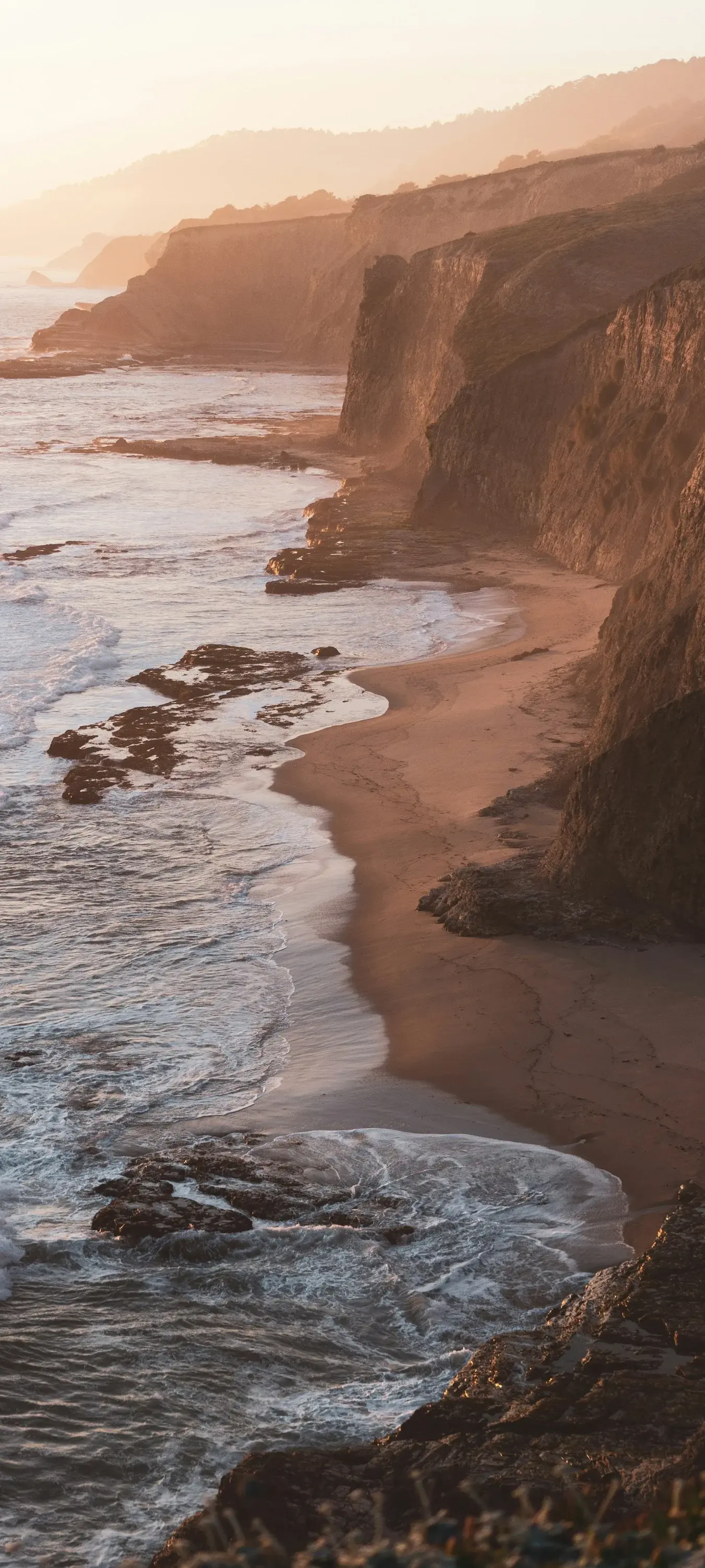 1350x3003 Cliffside Beaches In Cali Best Shots Of California State Landscapes Nature 2K 4K HD United States USA