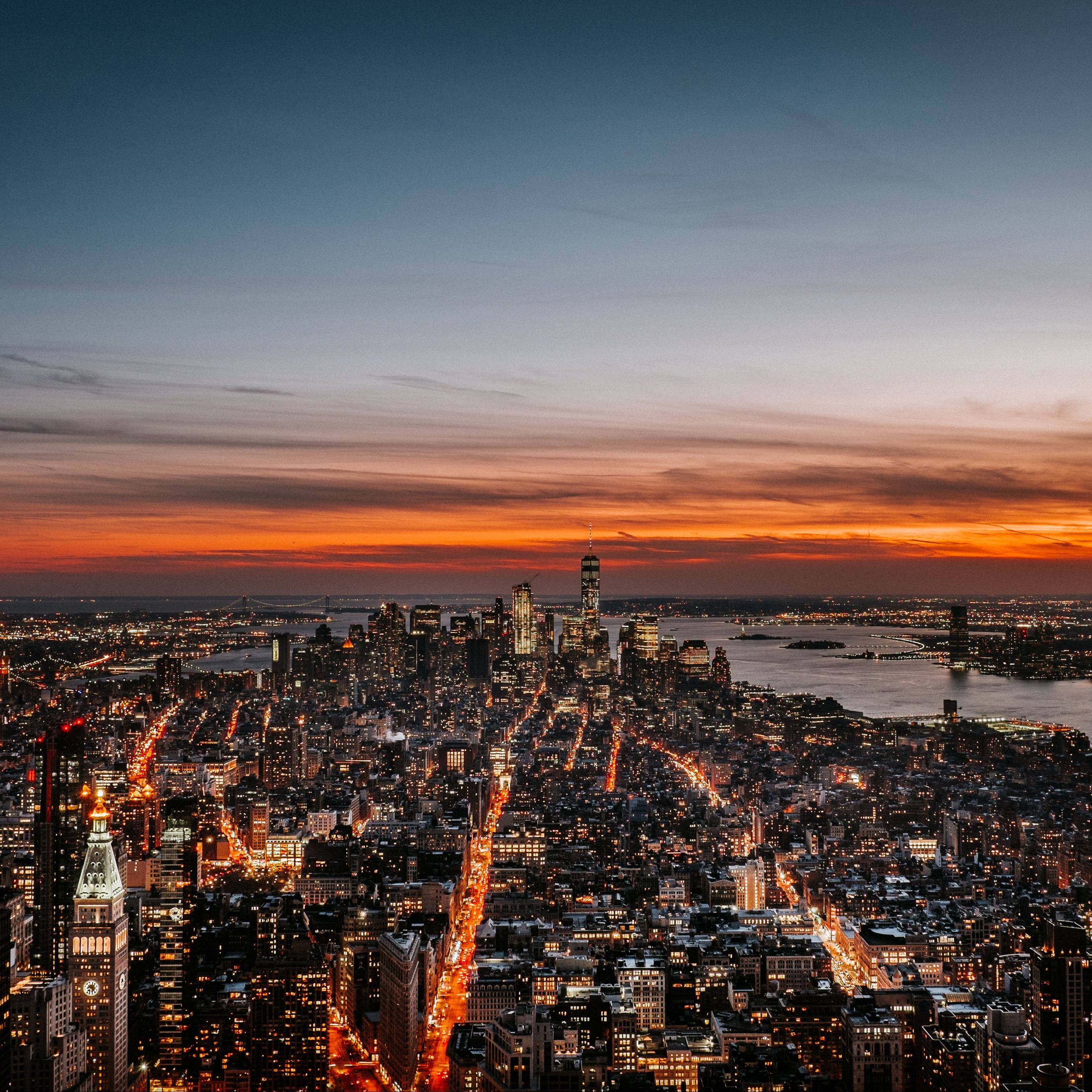 2780x2780 Download wallpaper 2780x2780 new york, night city, skyline, sky, dusk, sunset ipad air, ipad air ipad ipad ipad mini ipad mini ipad mini ipad pro 9.7 for parallax HD background