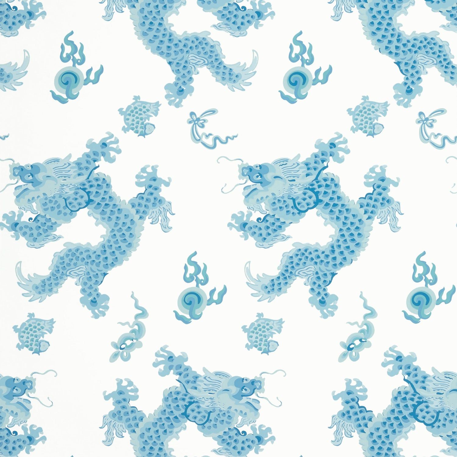1500x1500 Dragon Dance Blue AT23182 Wallpaper by Anna French To Go