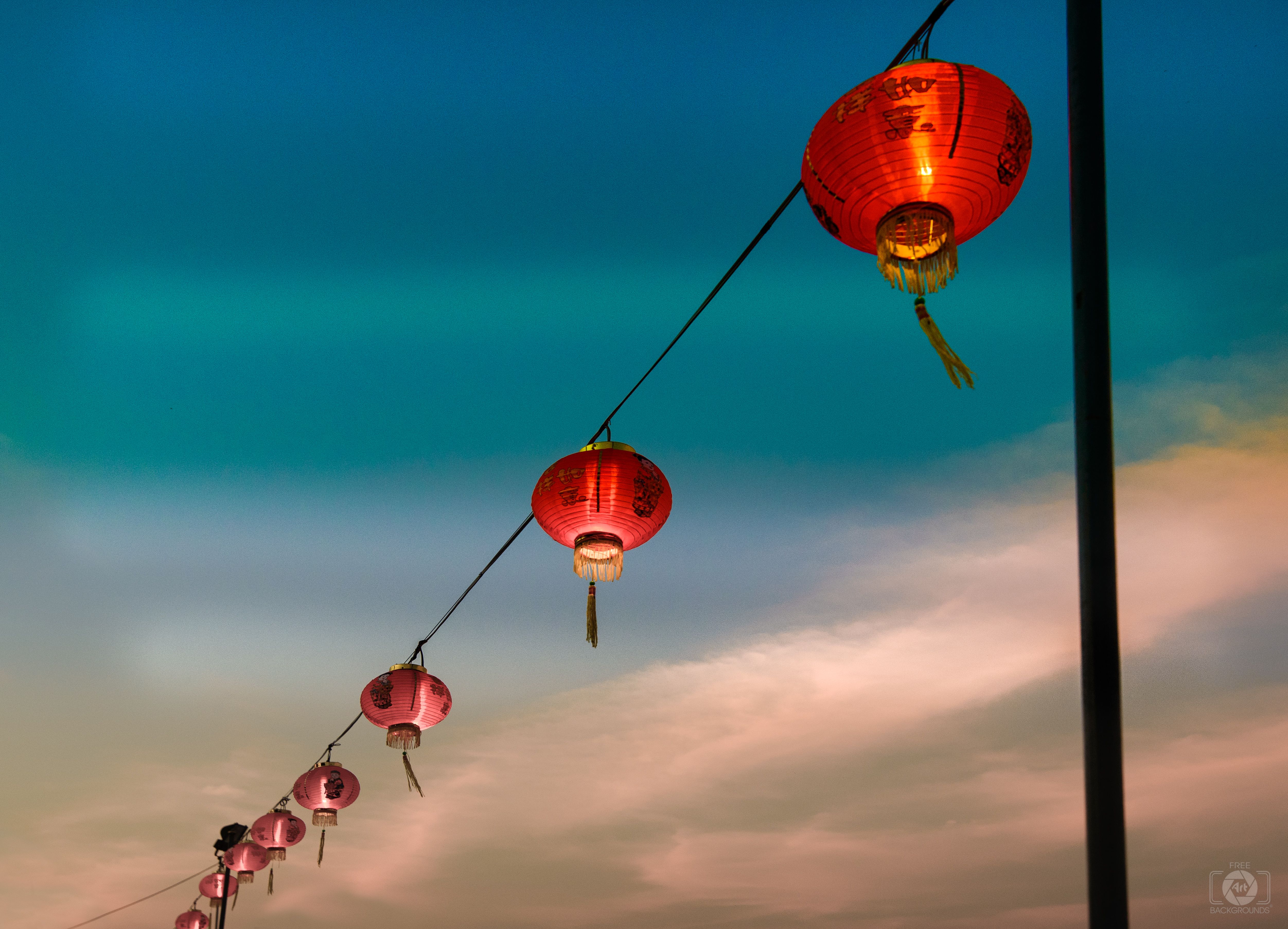 5006x3612 Red Chinese Lanterns Background Quality Free Background