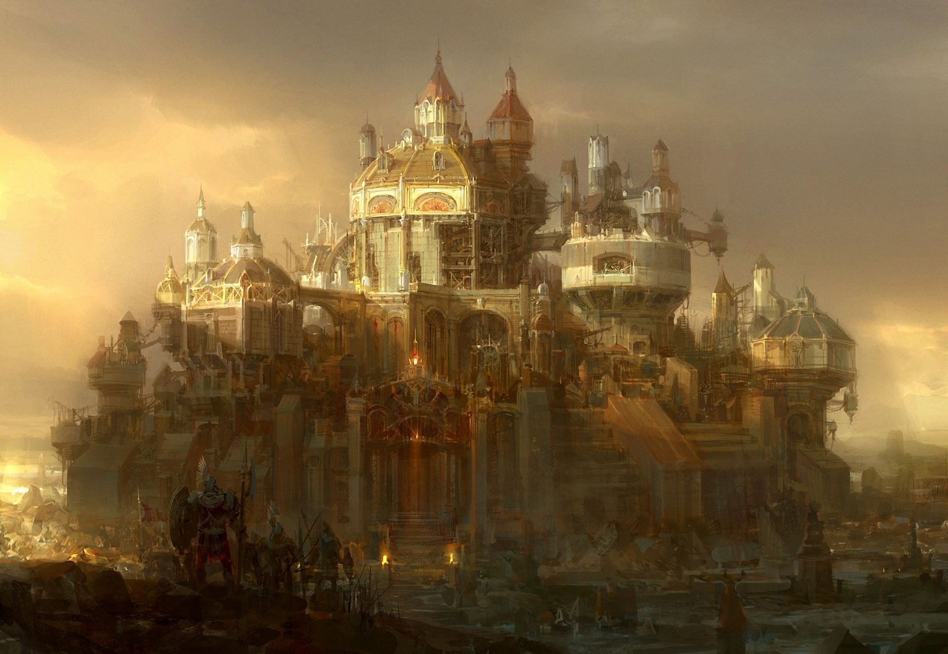 1920x1324 fantastic, World, Fantasy, Cities, Sci fi, Steampunk, Castle Wallpaper HD / Desktop and Mobile Background