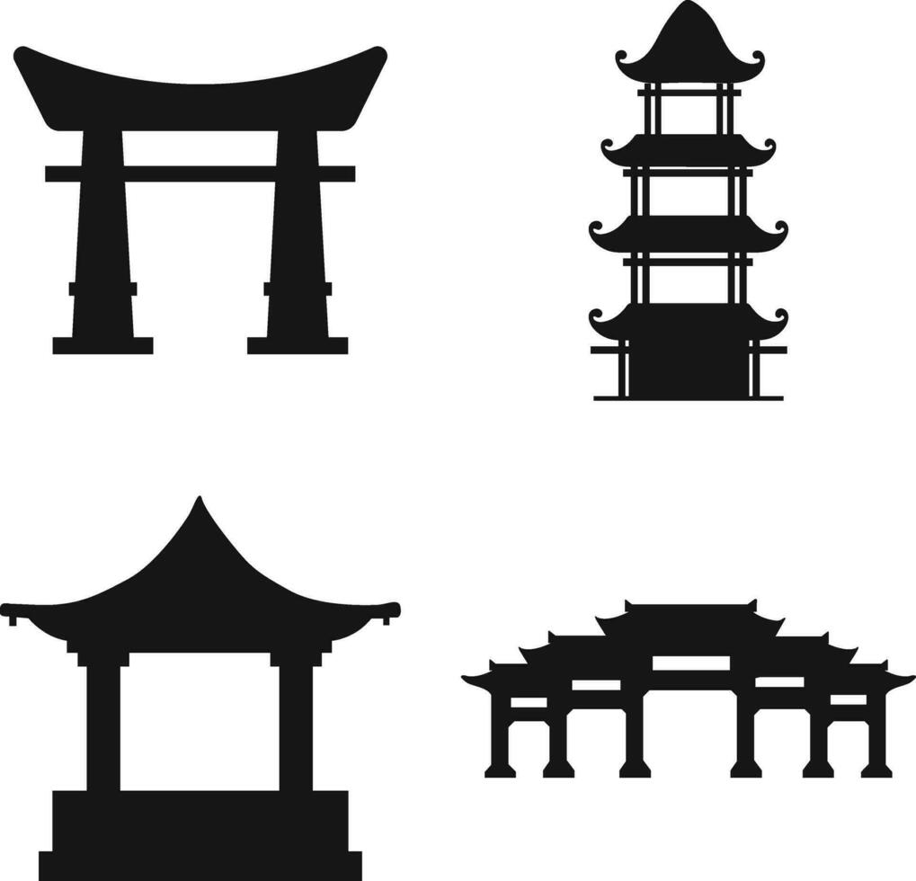 1019x980 Traditional Chinese Building Elements. Chinese Temple On White Background