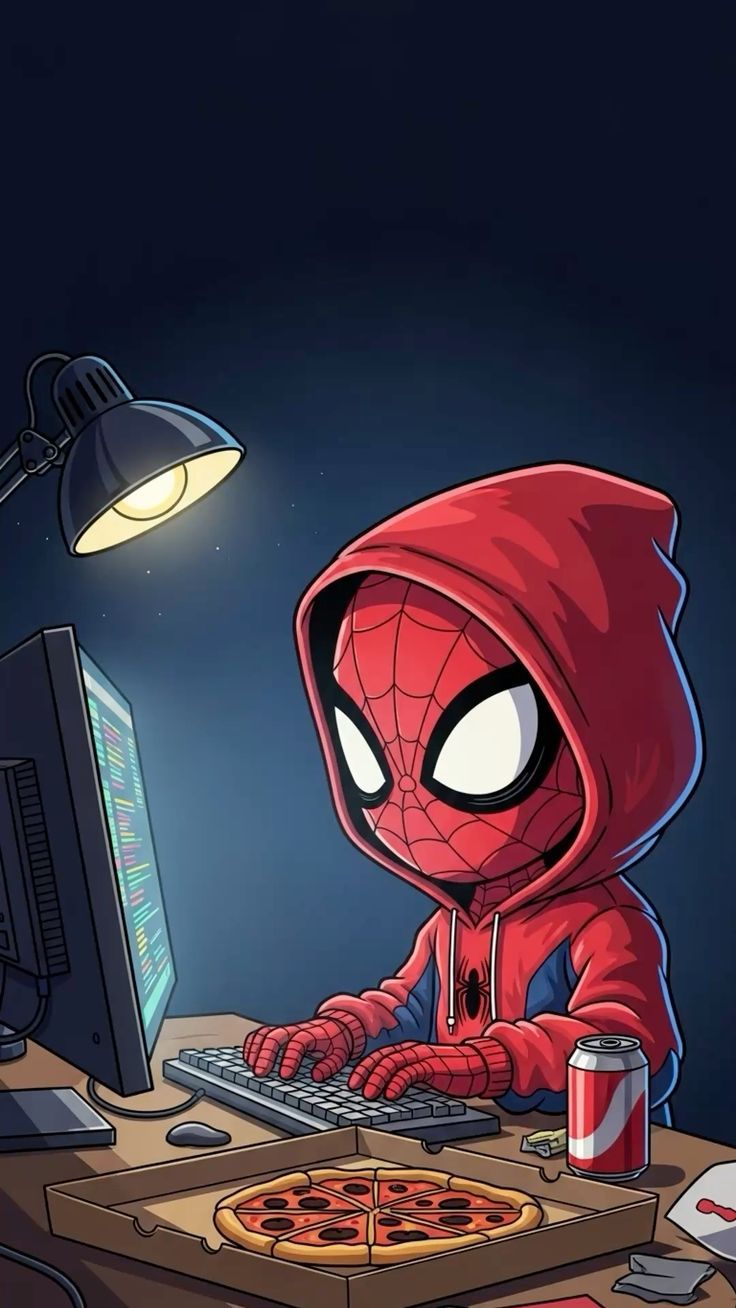 736x1308 Cute Spider Man Wallpaper. Lofi Coding Vibe. Marvel Phone Background