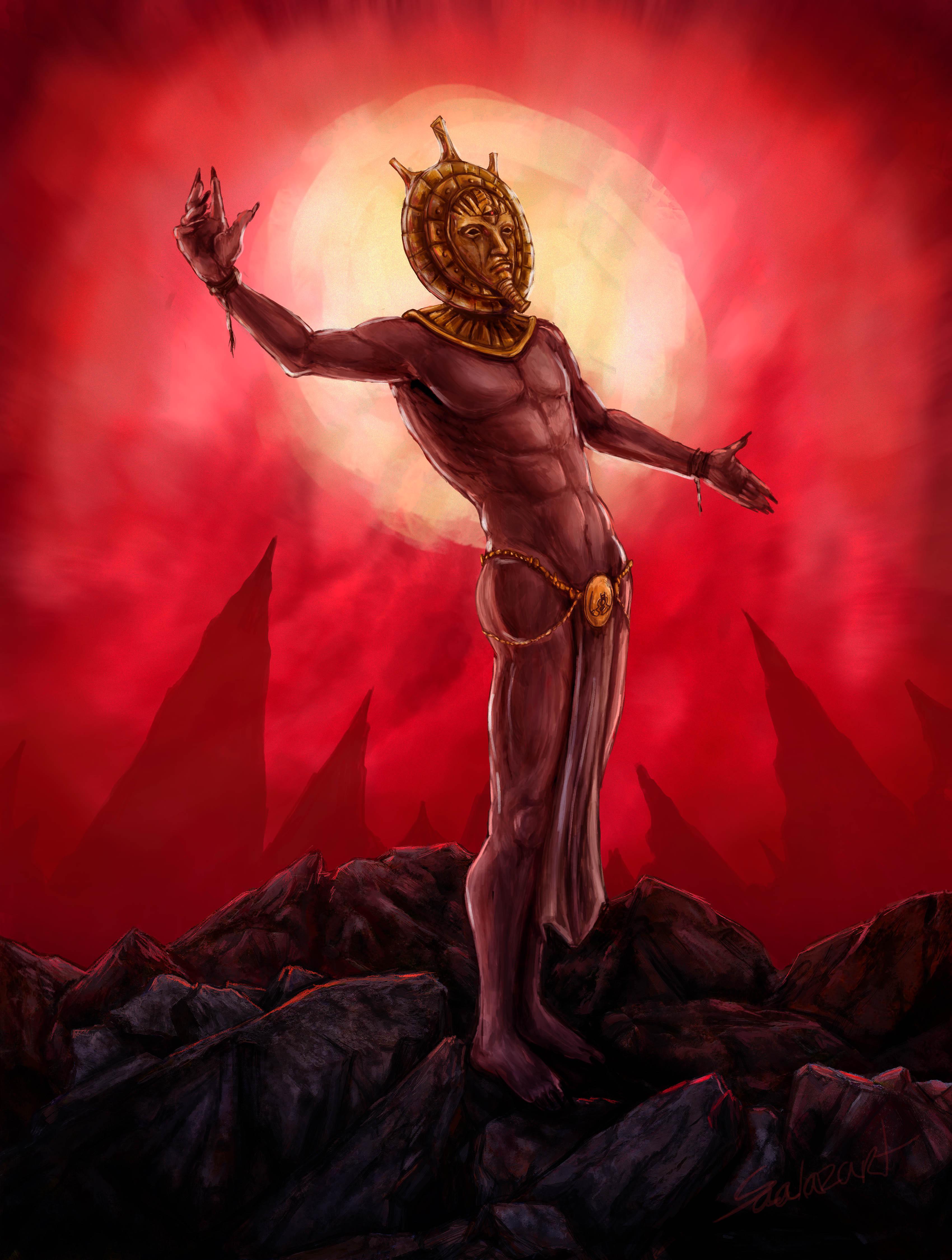 3400x4500 Dagoth Ur painting
