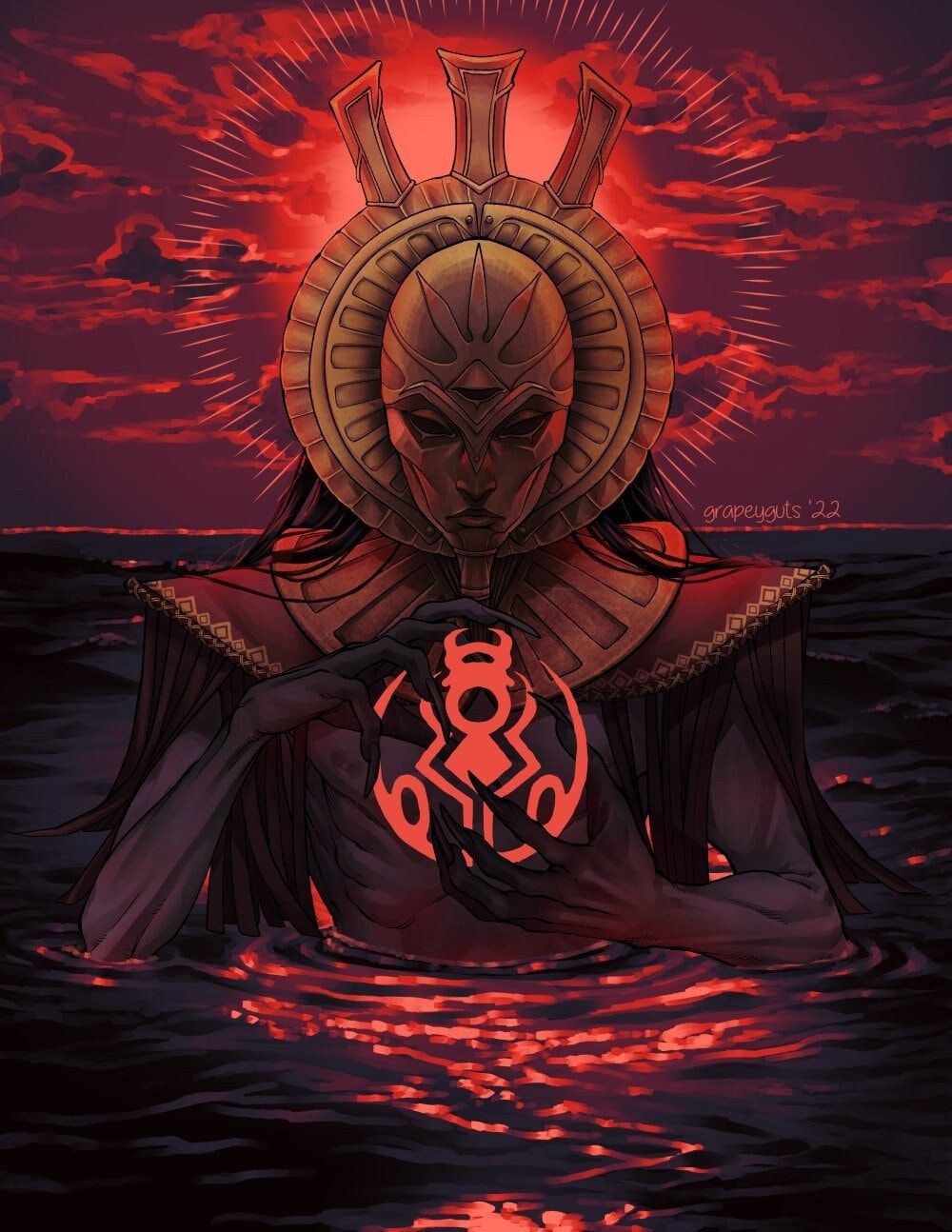 1000x1294 Dagoth Ur 8.5x11 Print Morrowind Inspired