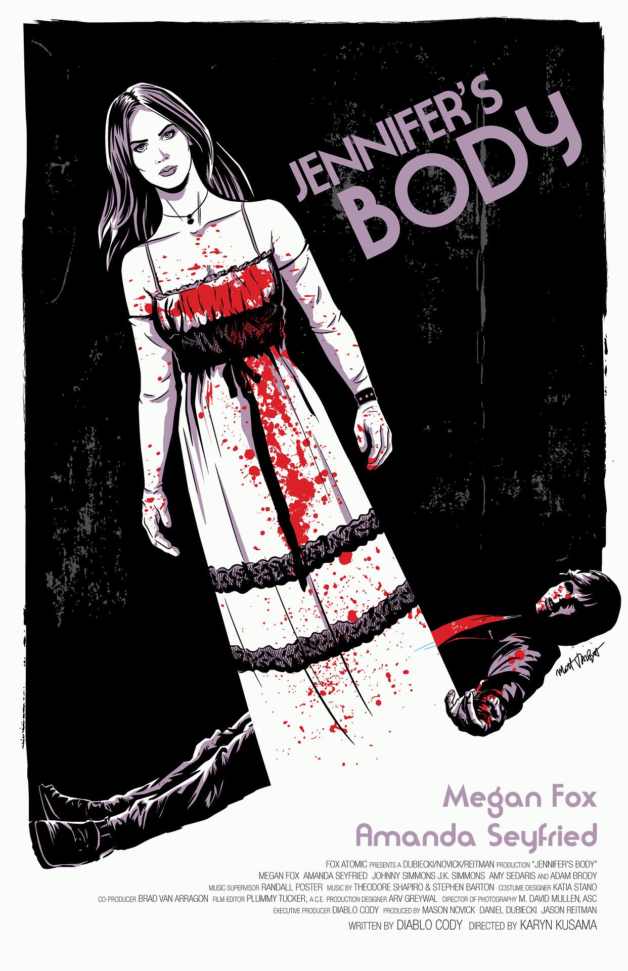 1242x1920 Jennifer's Body poster by Matt TalbotToday's poster revisits a somewhat forgotten and maligned film: Jennifer's Body! Watching