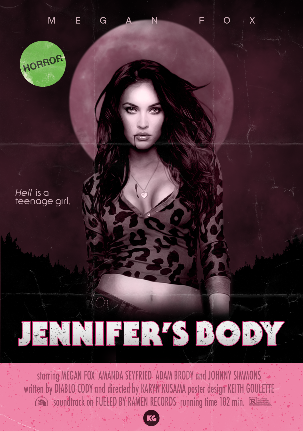 1250x1775 Jennifer's Body (2009). Poster By Keithgdesigns