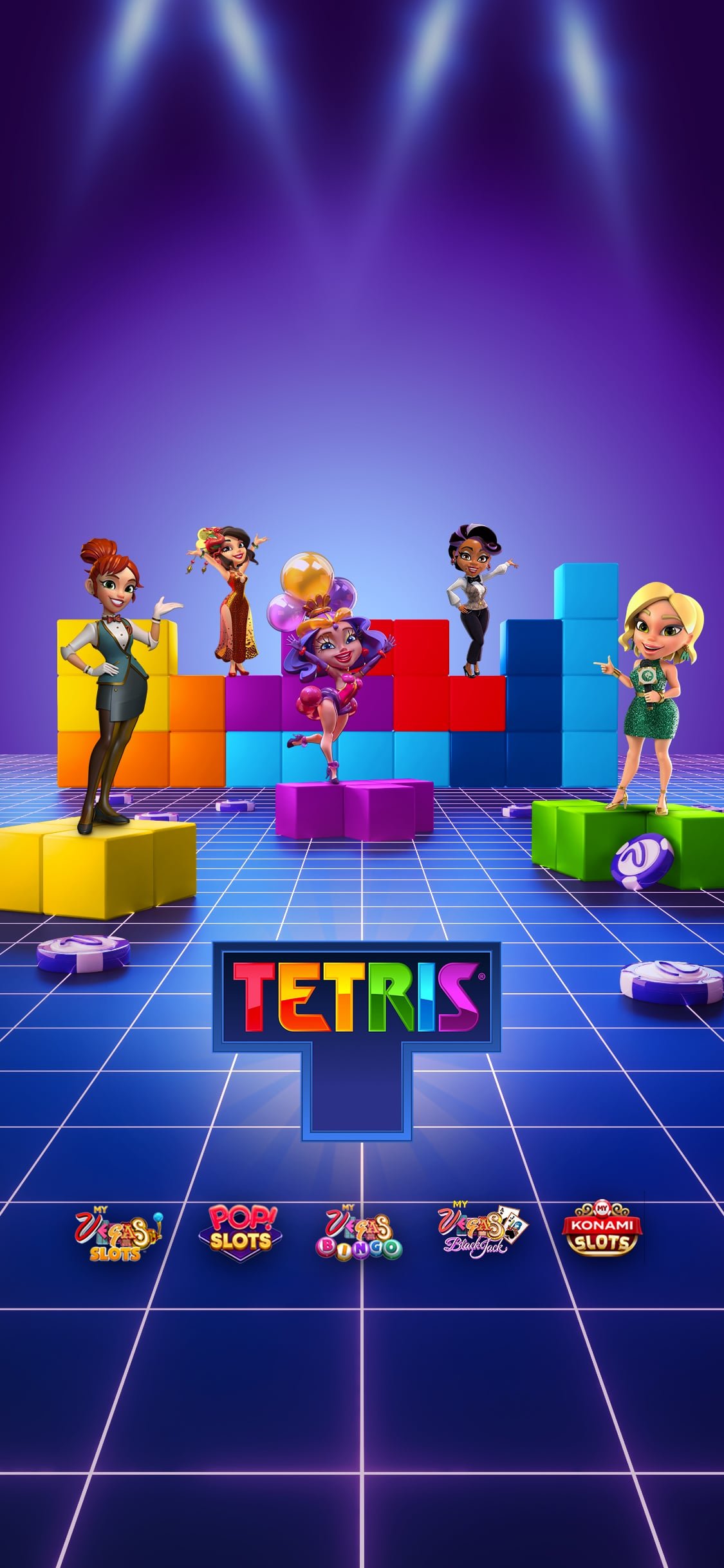 1125x2436 The horrendous wallpaper the mobile Tetris game charges 1000 of their myVIP loyalty points for