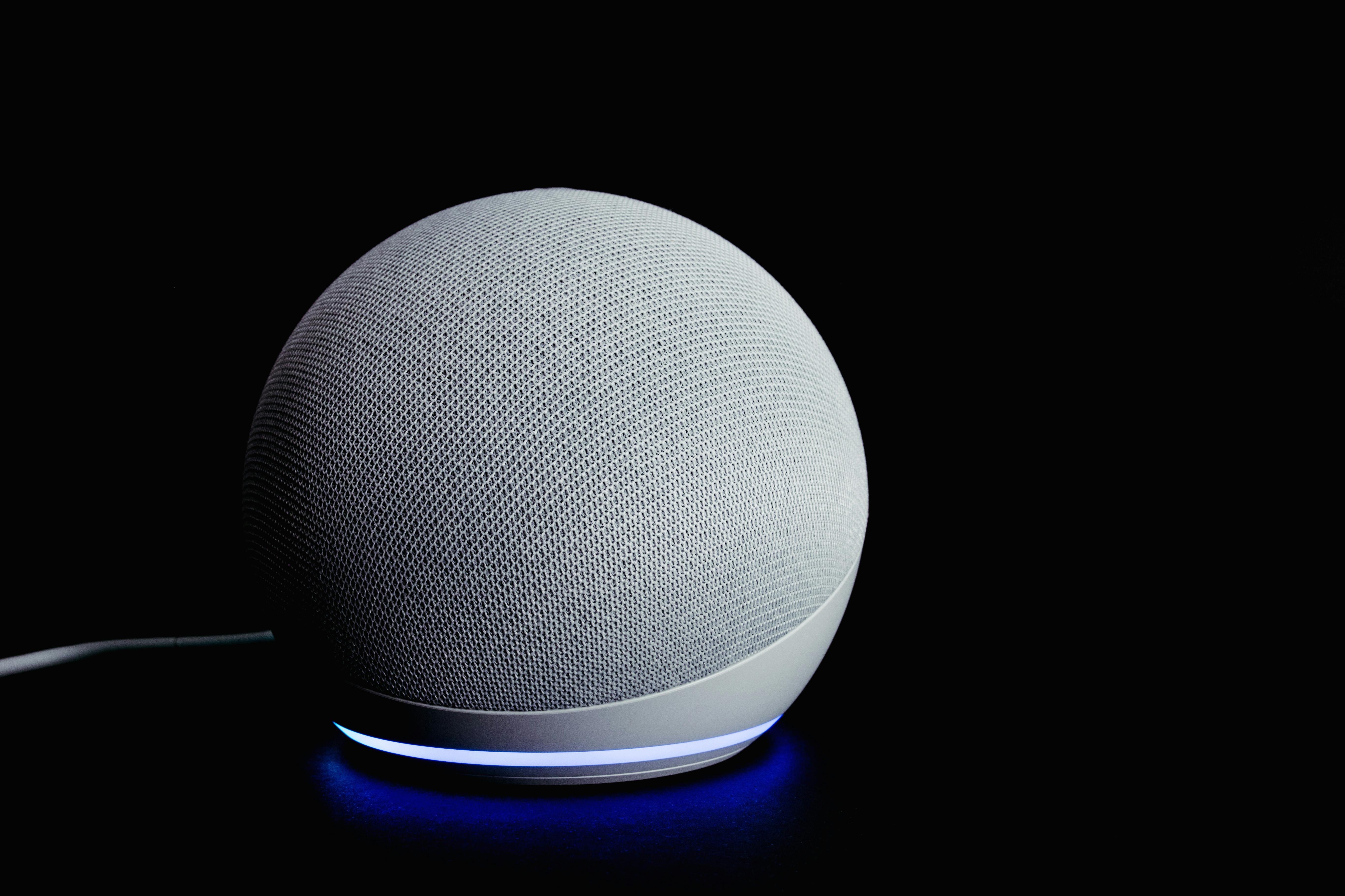 5472x3648 Close Up Shot of an Alexa Echo Dot · Free