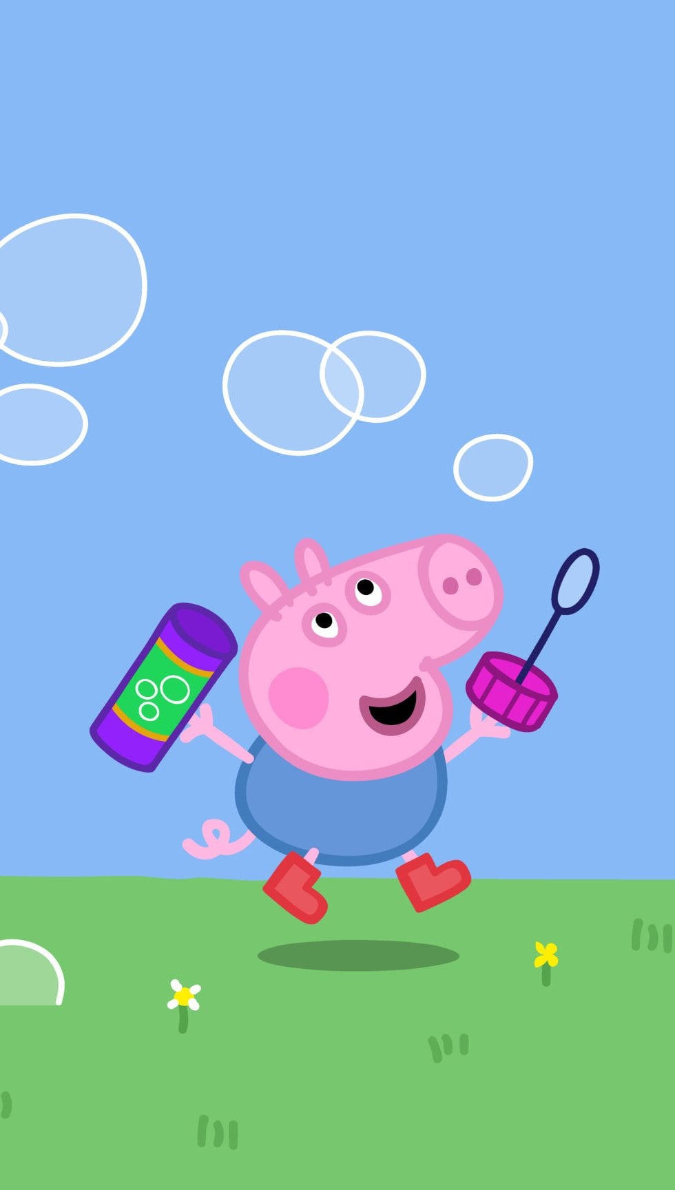 980x1728 Peppa Pig and her brother George Pig Wallpaper for iPhone and Mobile Phone