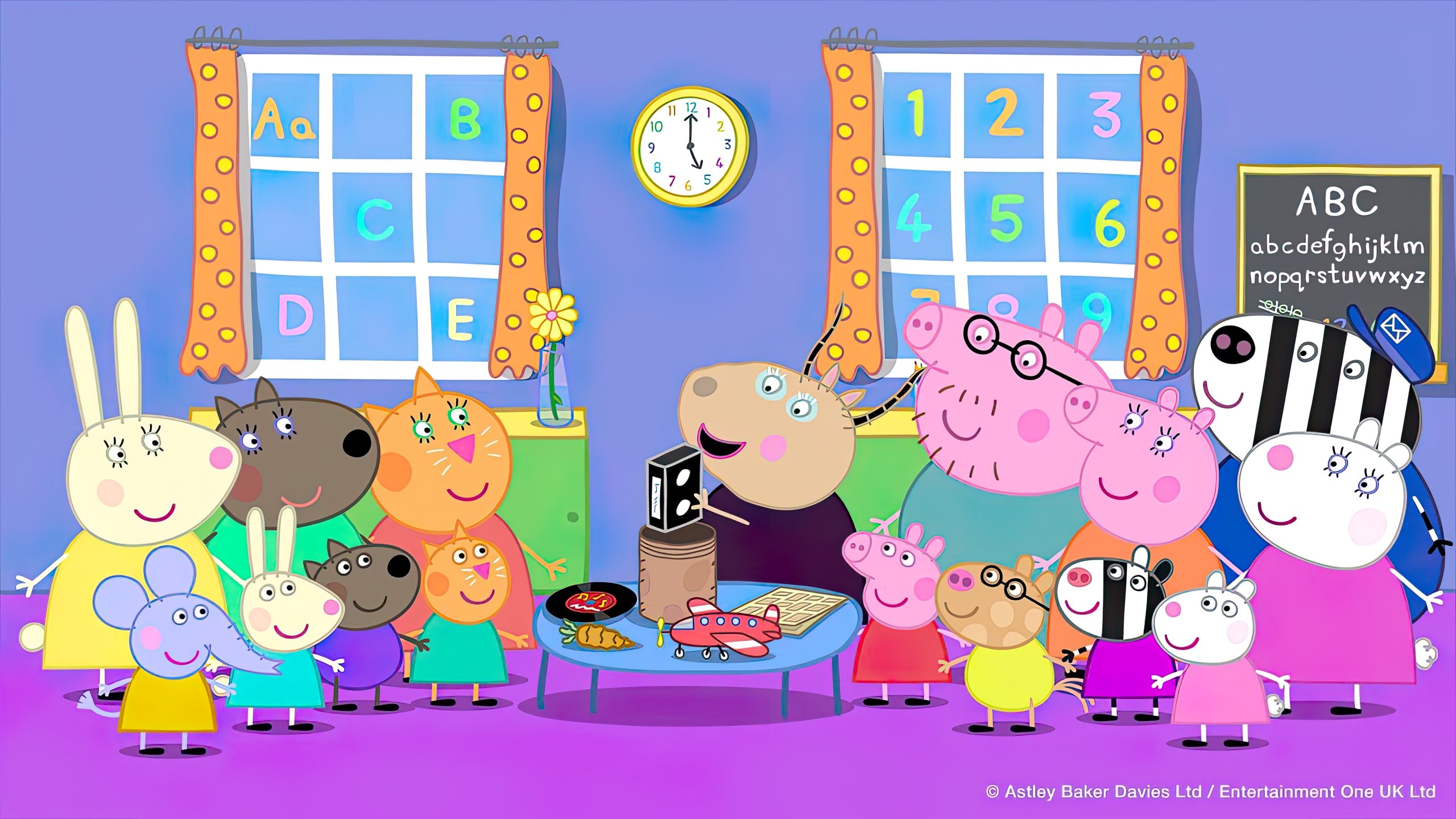 2560x1440 Peppa Pig Classroom Adventure HD Desktop Wallpaper
