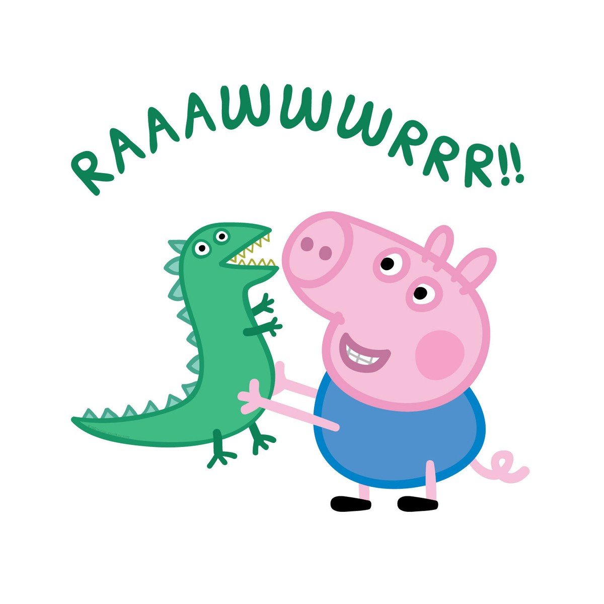 1200x1200 Official George Pig with dinosaur wall stickers. Official Peppa Pig decor