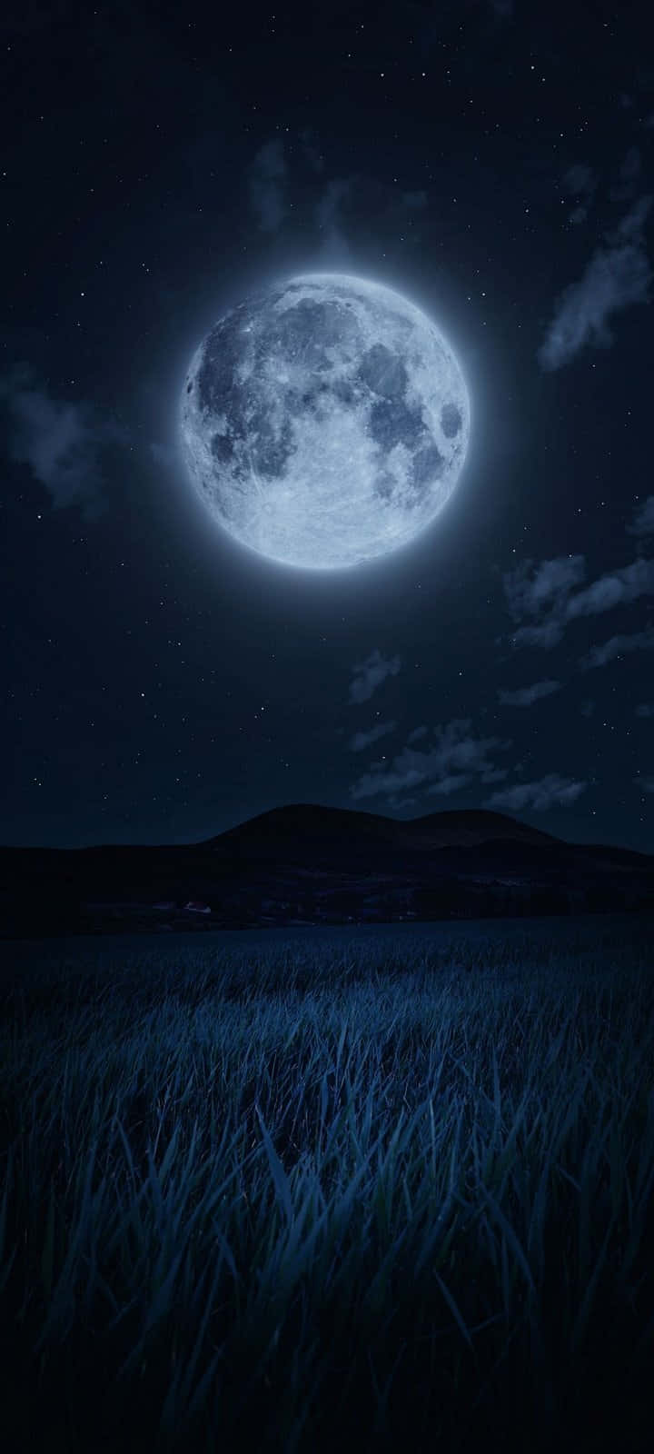 720x1600 Download Get lost in the beauty and mystery of a moonlit night. Wallpaper