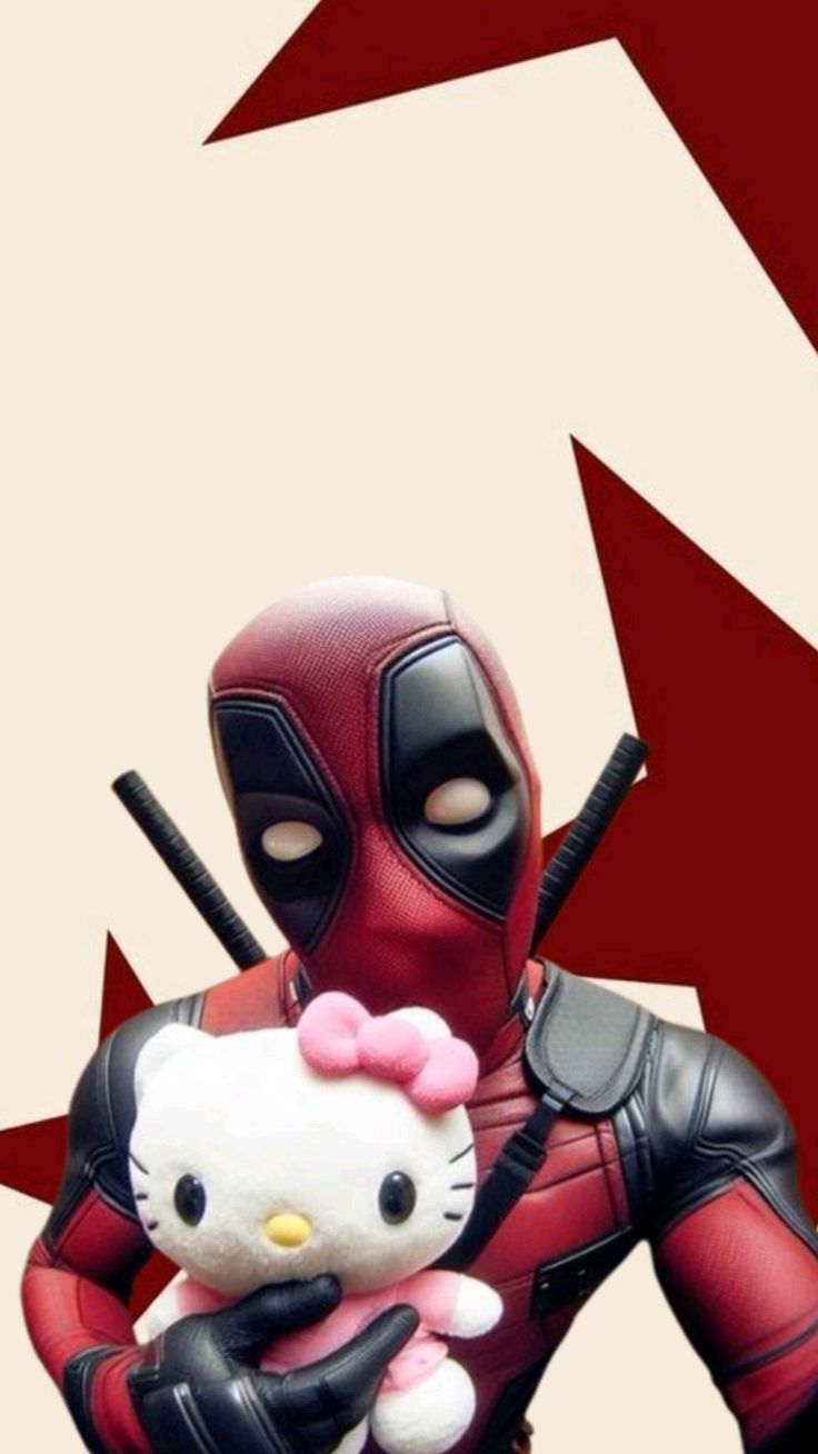 736x1308 deadpool and hello kitty wallpaper