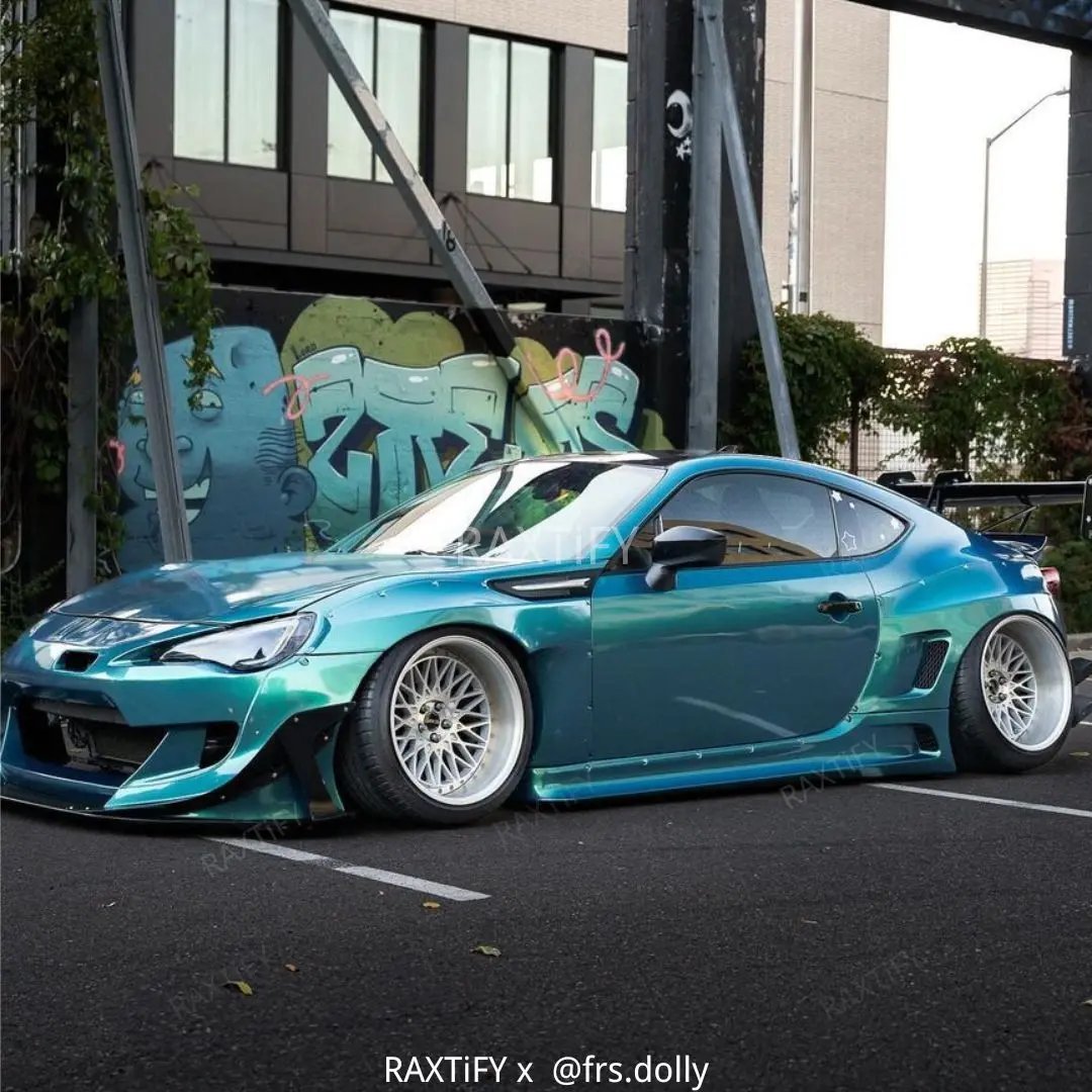 1080x1080 Gloss Metallic Coral Dark Green Car Wrap