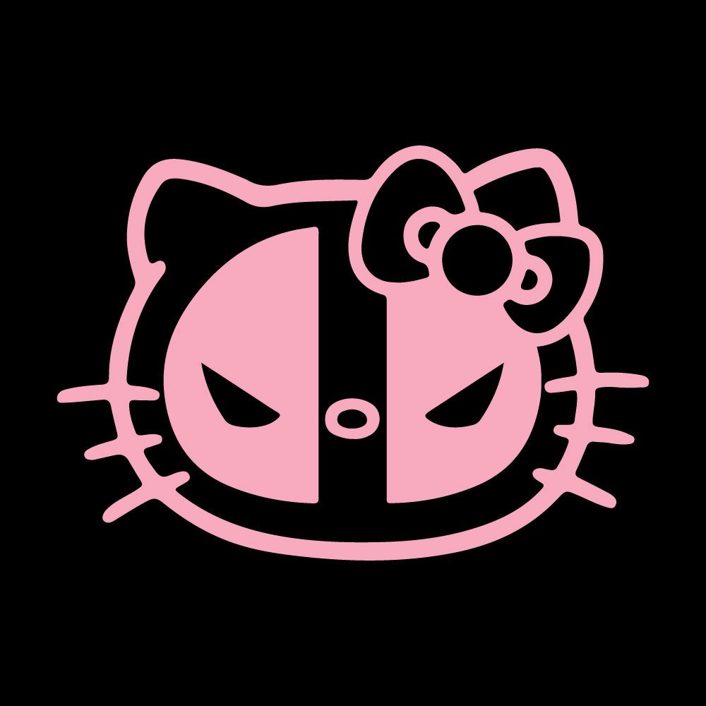 1000x1000 HELLO KITTY DEADPOOL Vinyl Decal Sticker Car Window Laptop Marvel Pool Cat