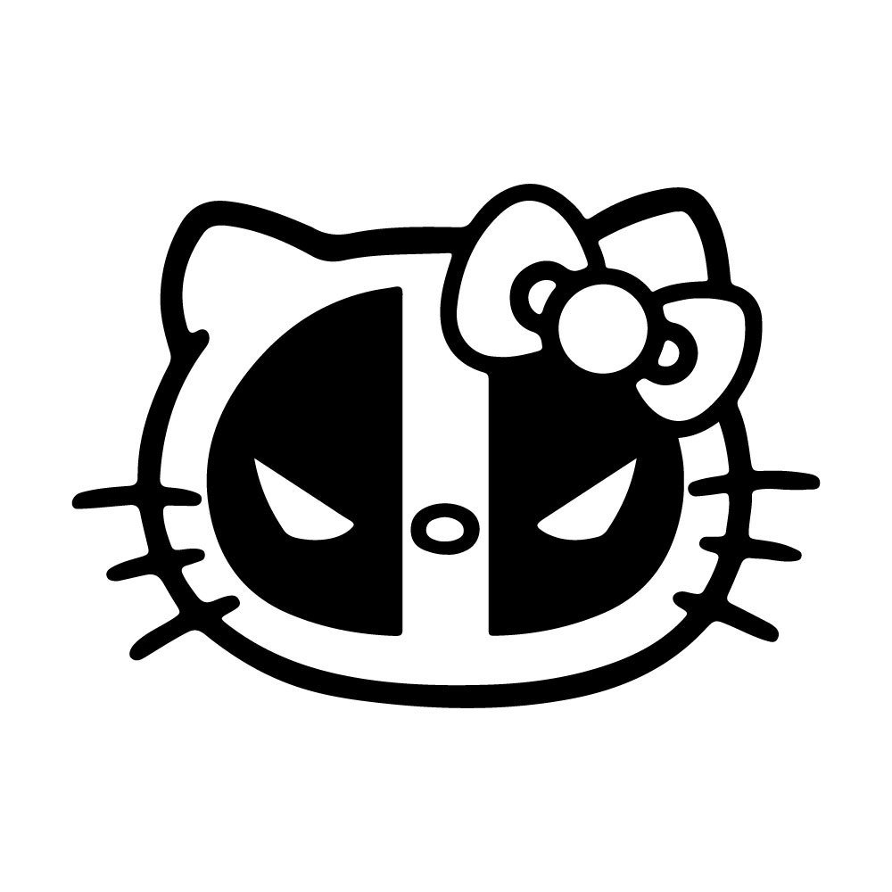 1000x1000 HELLO KITTY DEADPOOL Vinyl Decal Sticker Car Window Laptop Marvel Pool Cat