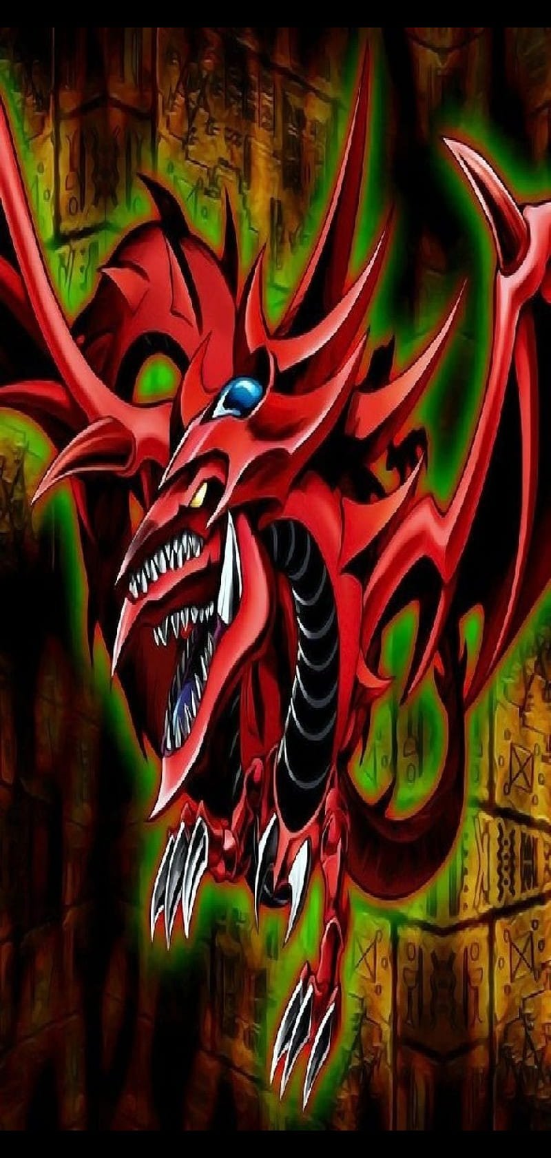 800x1681 Yugioh Slifer Card, anime, dragon, HD phone wallpaper