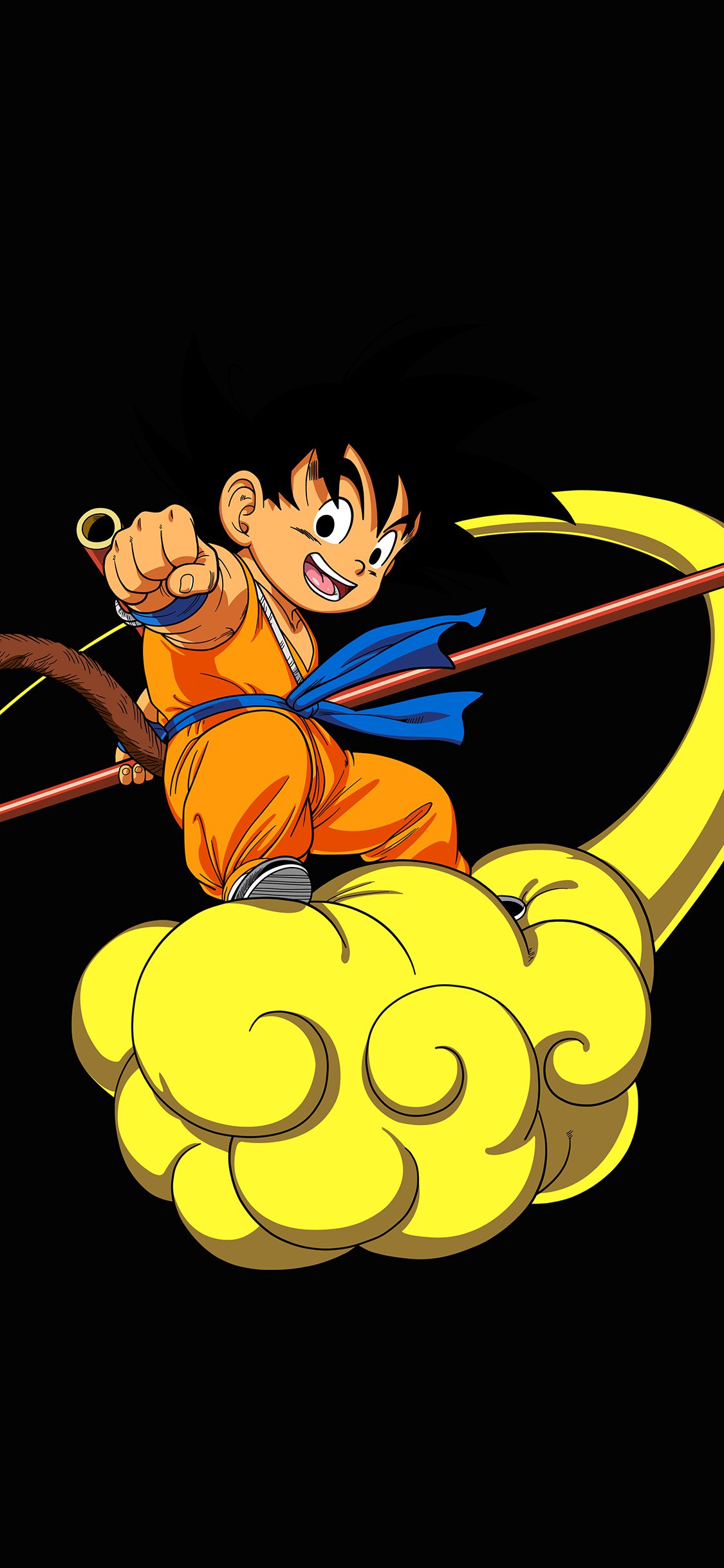 1125x2436 iPhoneXpapers goku cloud fly anime art illust