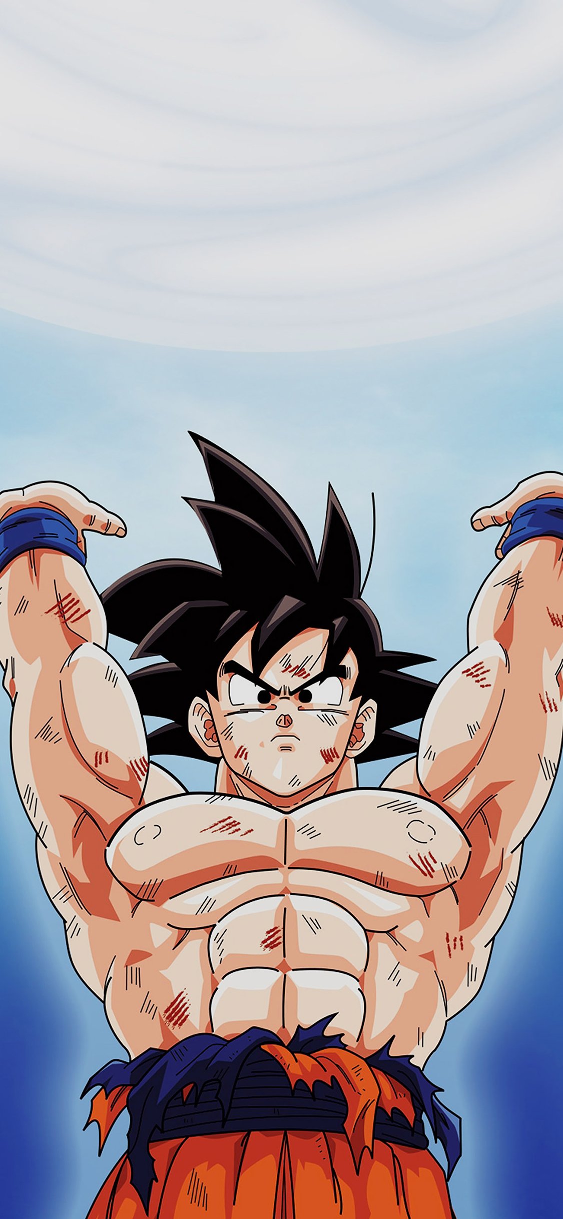 1125x2436 iPhoneXpapers goku dragonball energy illust anime