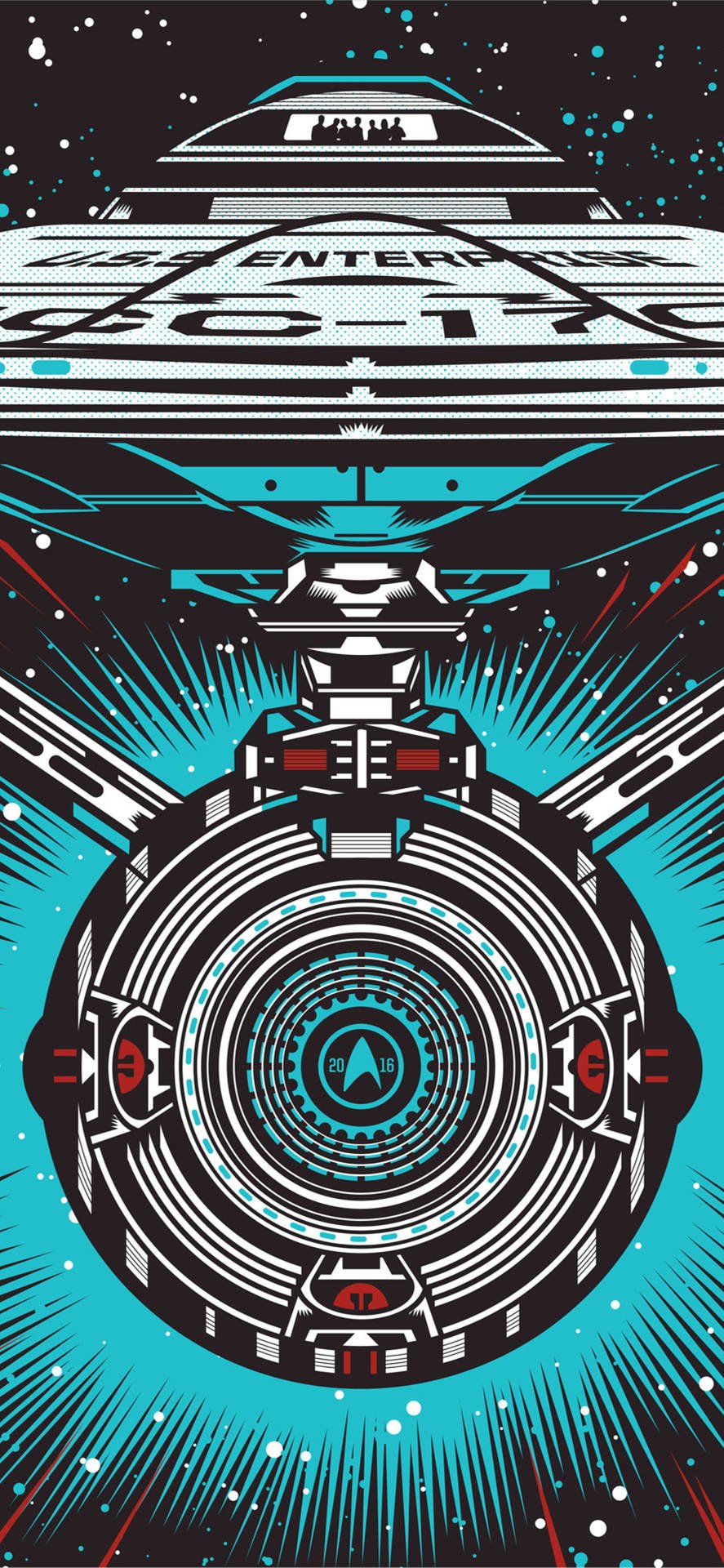 887x1920 Download Star Trek iPhone Retro Art Wallpaper