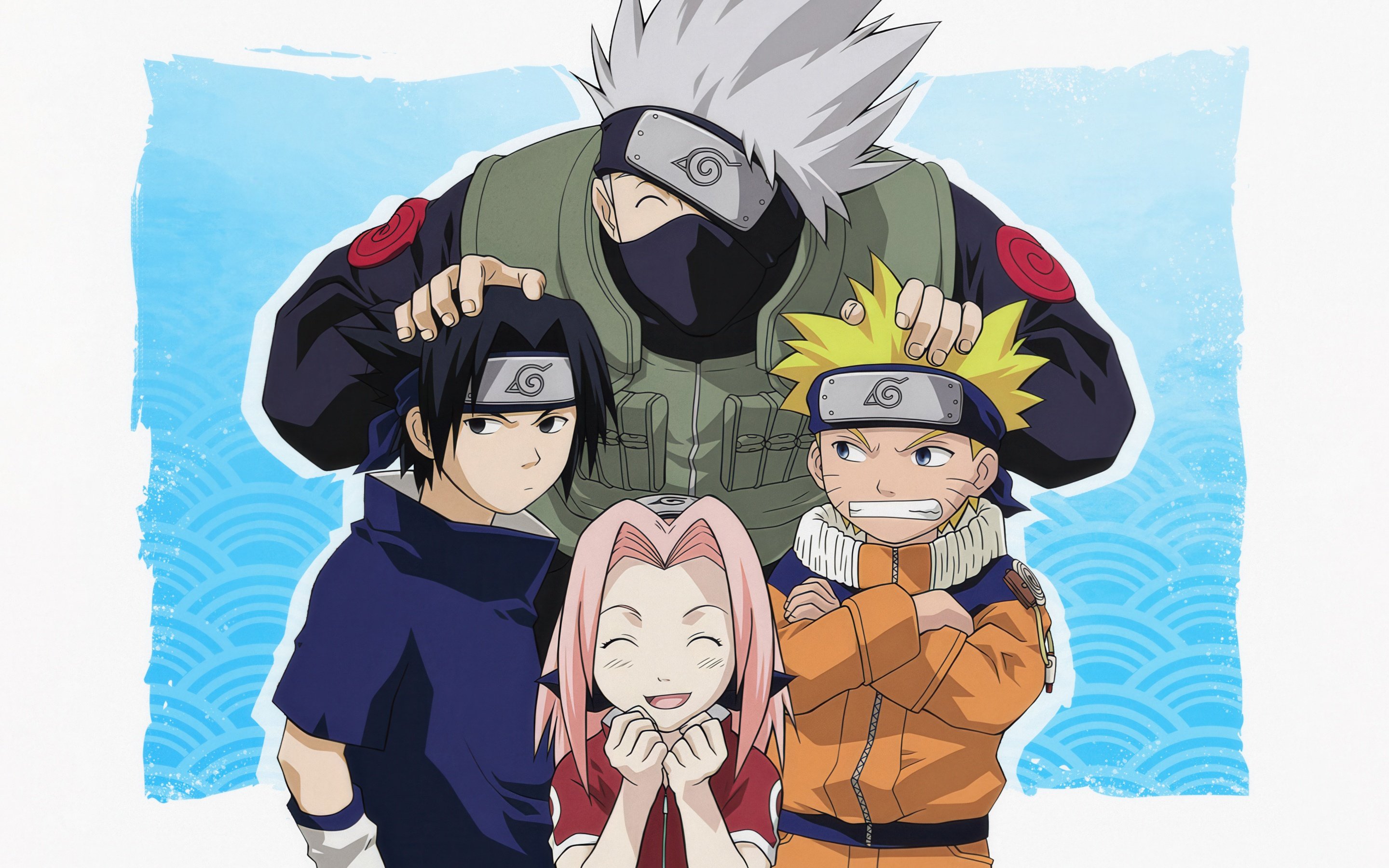 2880x1800 Naruto Team 7 Wallpaper 4K, 5K, Sasuke Uchiha, Sakura Haruno