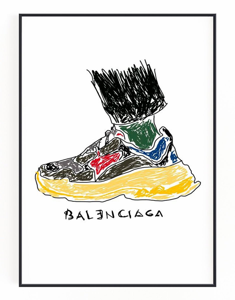 939x1200 Balenciaga Hand Drawn Wall Art