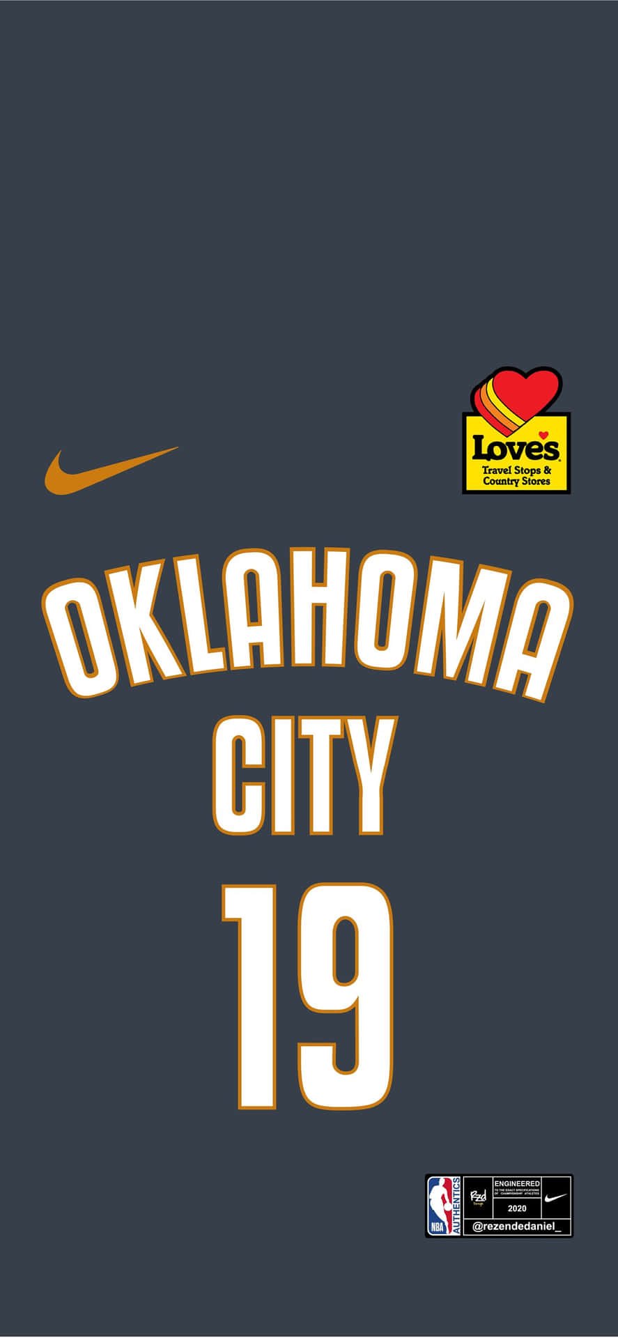 887x1920 Download Jersey No. 19 Of Oklahoma City Thunders Wallpaper