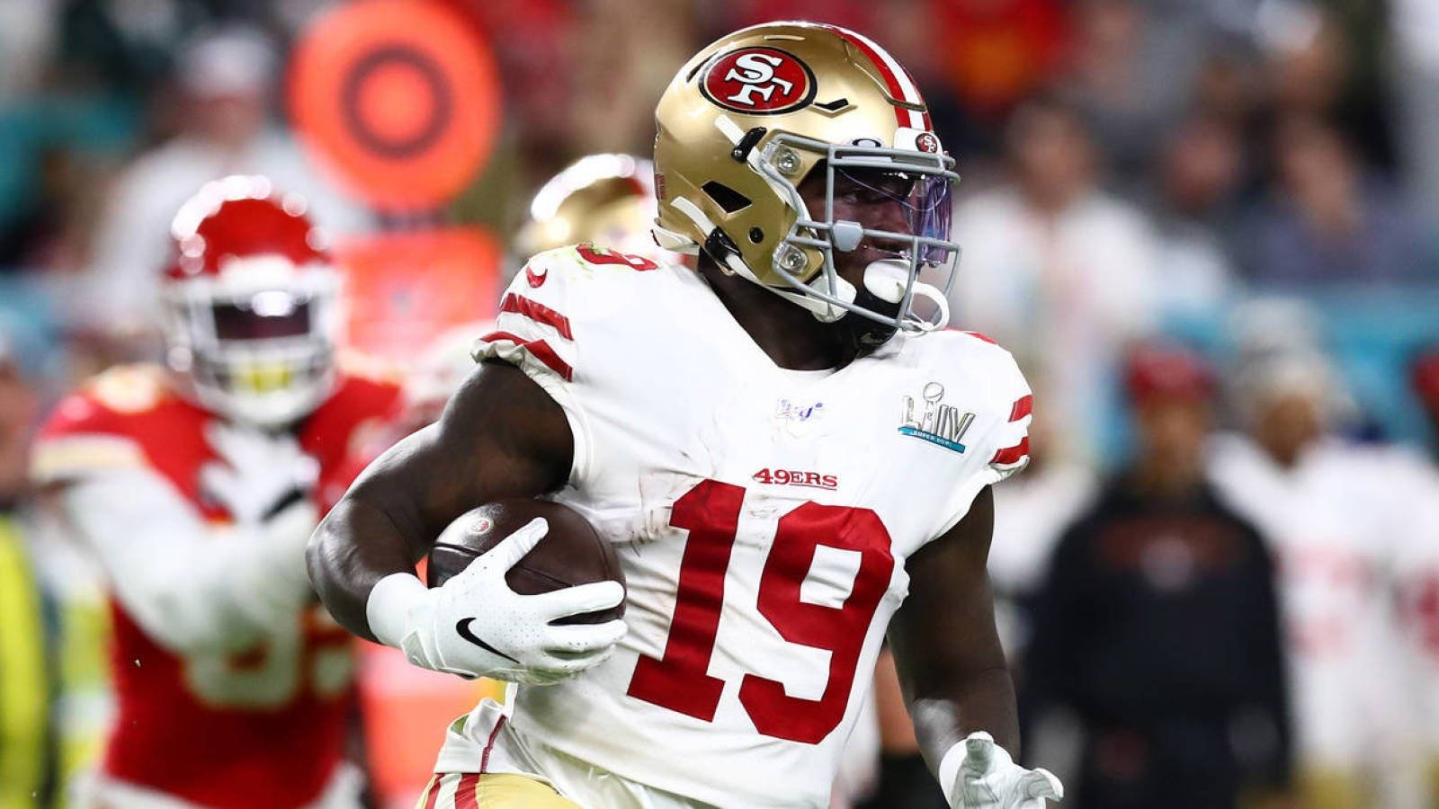 1600x900 Download Deebo Samuel Number 19 Wallpaper